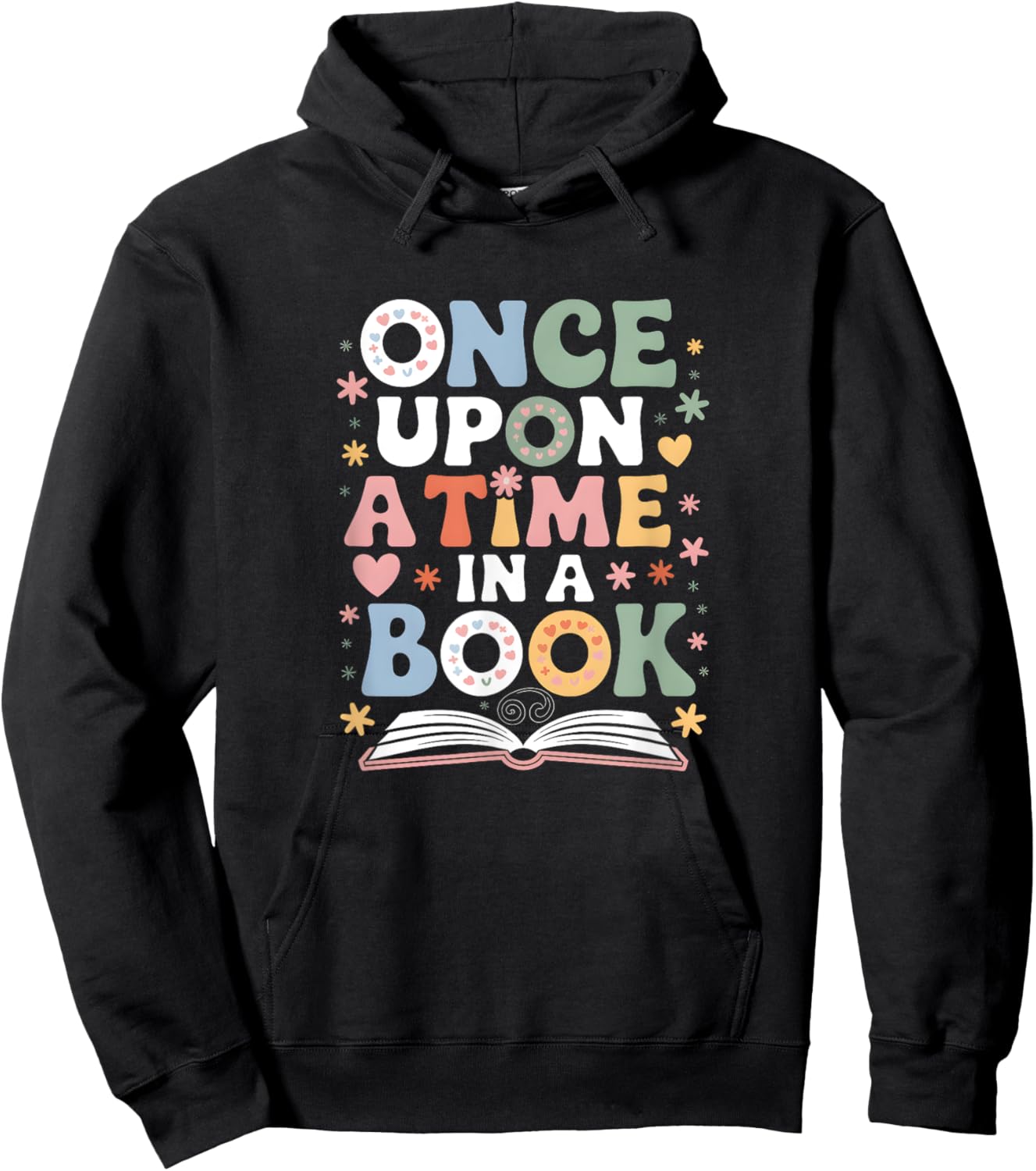 Once Upon a Time in a Book - Whimsical Storytelling Hoodie - Hoodie | Black