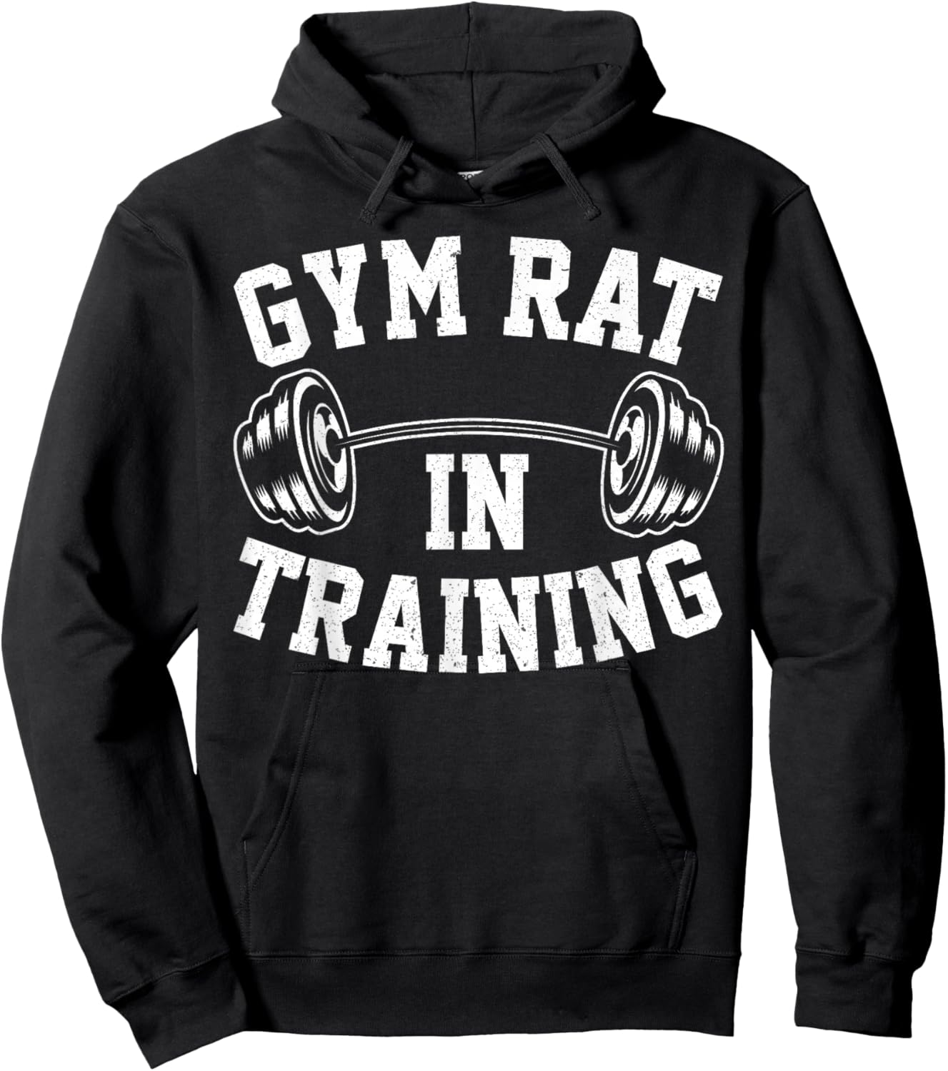 Gym Rat in Training Funny Workout Fitness Hoodie - Hoodie | Black