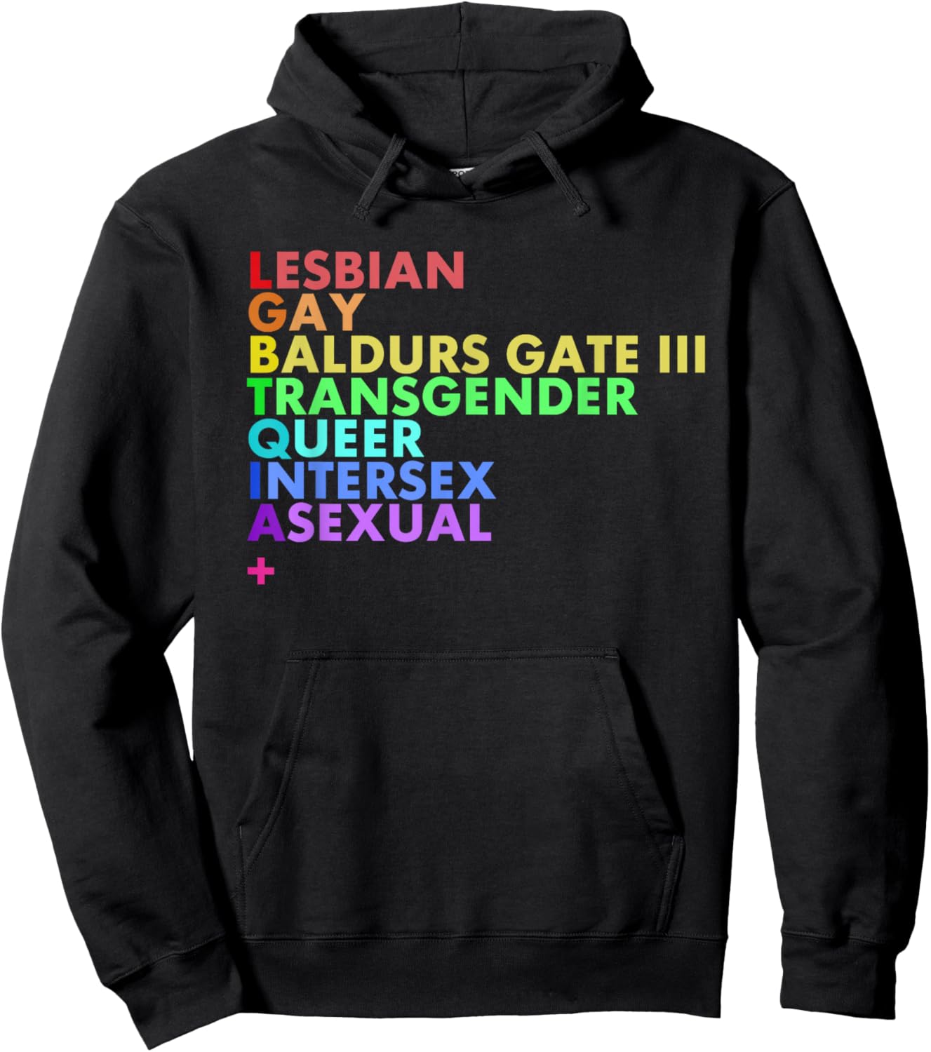 Lesbian Gay Baldurs Gate Iii Transgender Queer Intersex Hoodie - Hoodie | Black