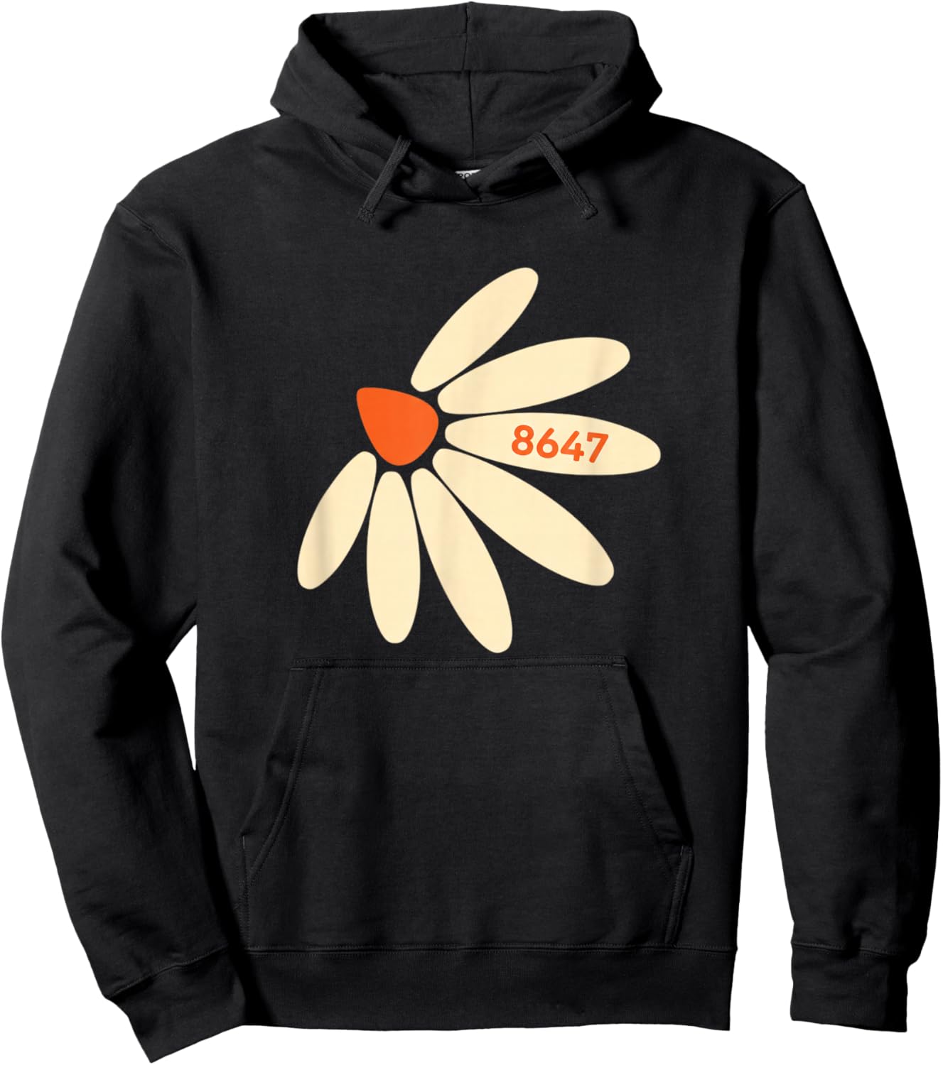 8647 Daisy Political Activist Floral Voter Logo Hoodie - Hoodie | Black