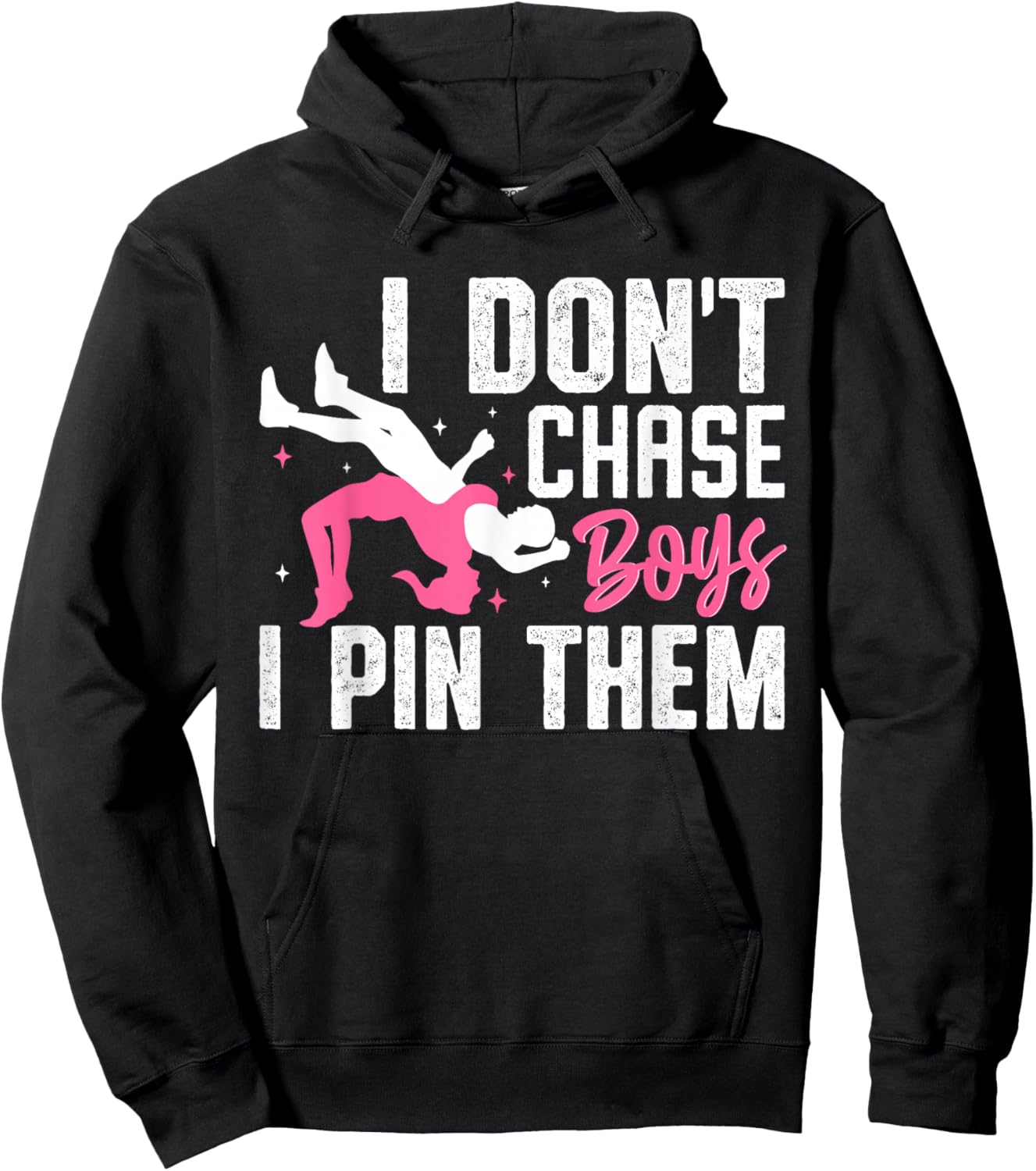 Wrestling Shirt Women Girls Funny Wrestler Mom Wrestle Hoodie - Hoodie | Black