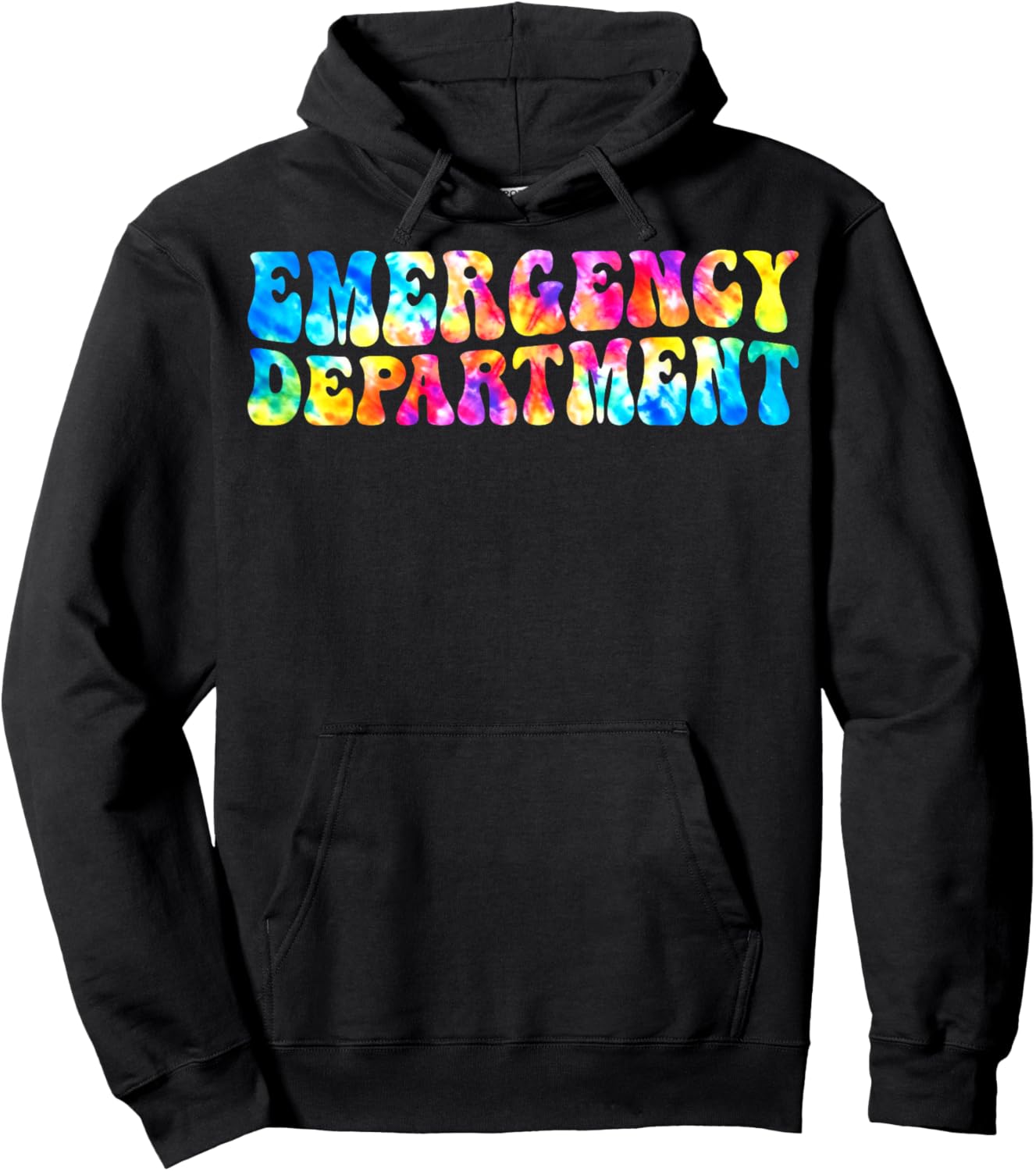 Tie Dye Emergency Department Emergency Room Healthcare Nurse Hoodie - Hoodie | Black