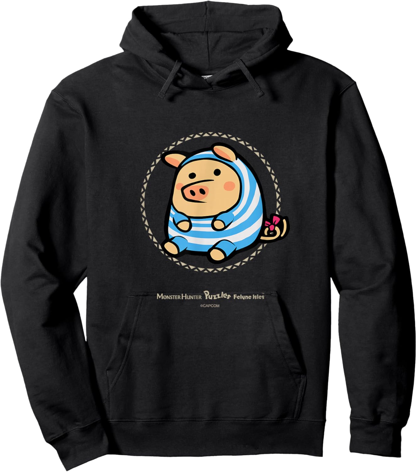 Monster Hunter Puzzles: Felyne Isles Radical Poogie Hoodie - Hoodie | Black