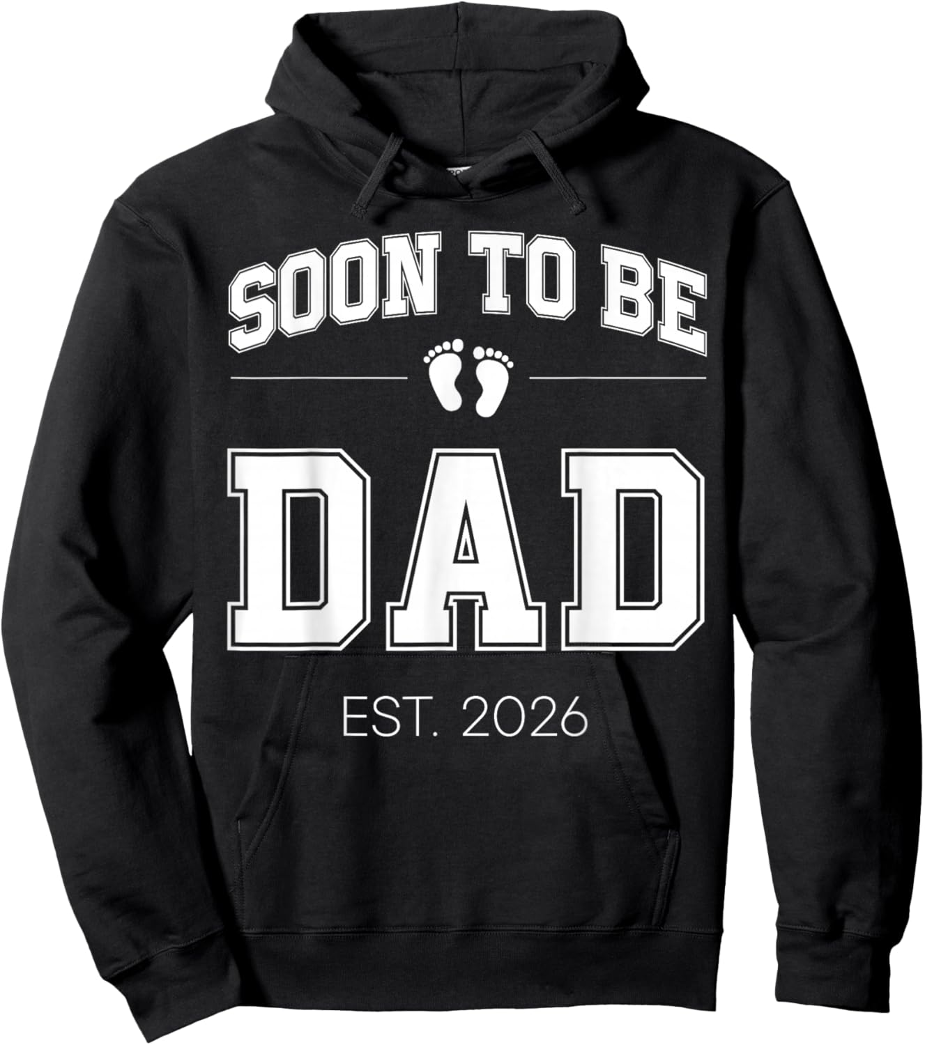 Soon to Be Dad Est 2026 Varsity First Time Daddy Hoodie - Hoodie | Black
