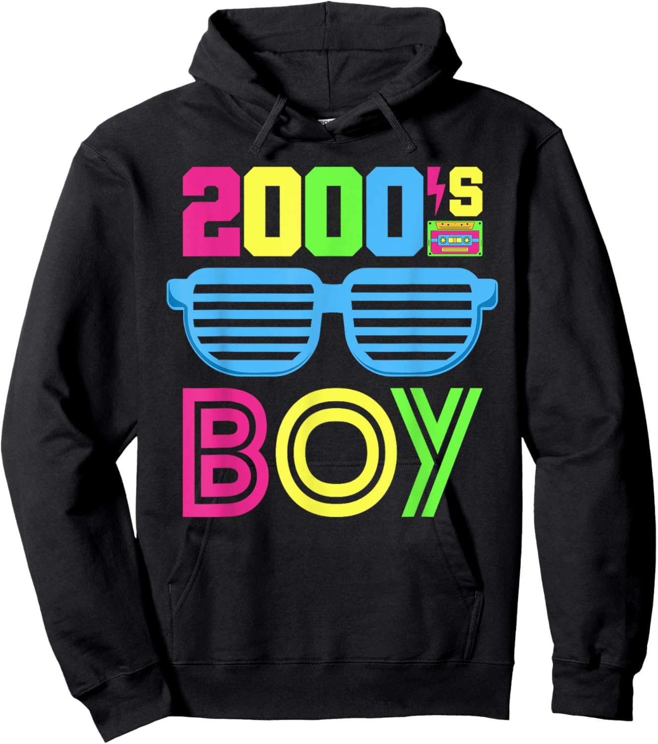 2000's Boy 00s Themed Party 2000s Costume Early 2000s Outfit Hoodie - Hoodie | Black