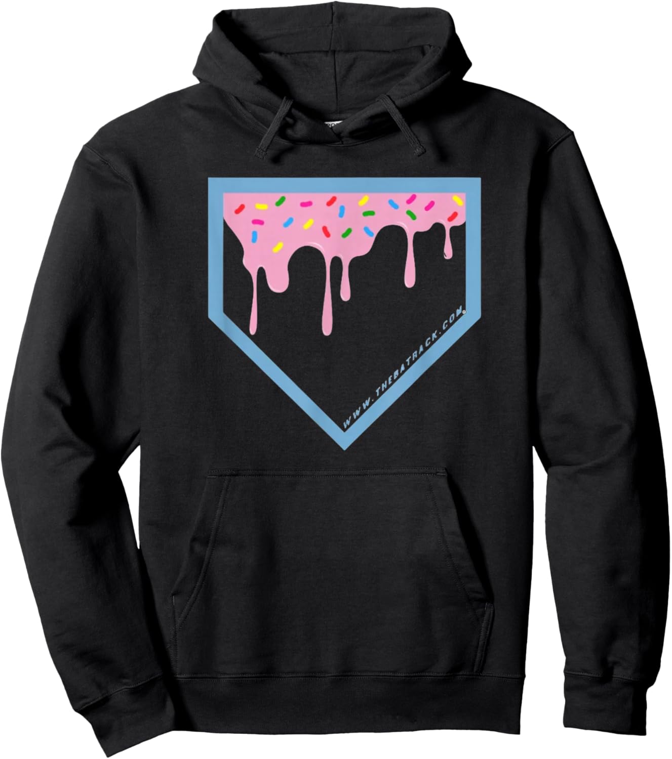 Baseball Home Plate Drip 2 with Sprinkles Hoodie - Hoodie | Black