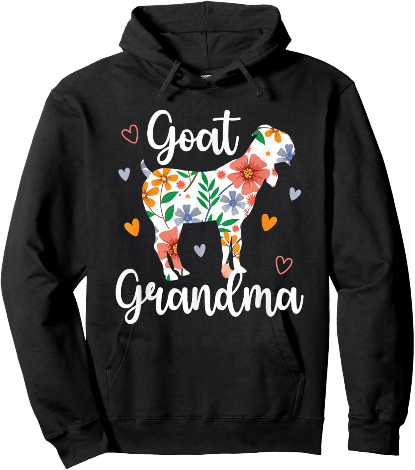 Goat Grandma Goat Owner Goat Grandmother Goat Farmer Hoodie - Hoodie | Black