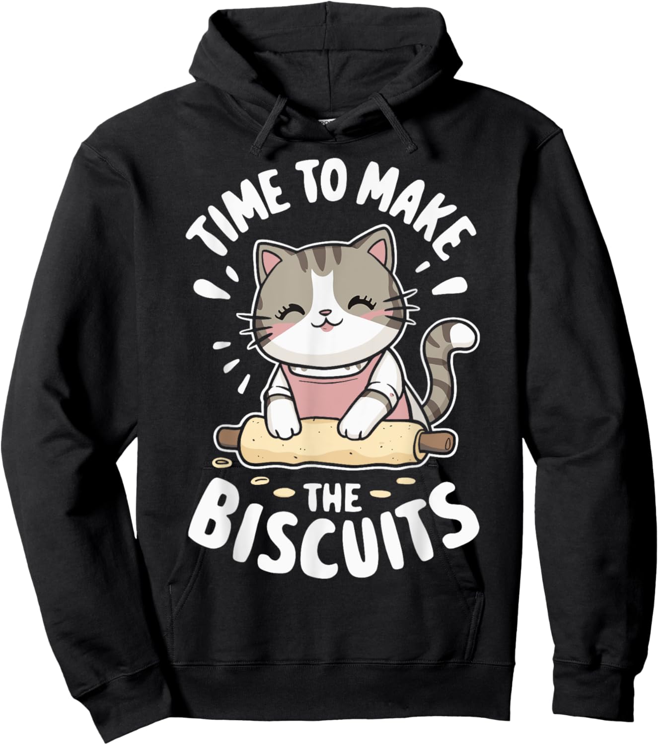 Time To Make The Biscuits Cat Hoodie - Hoodie | Black