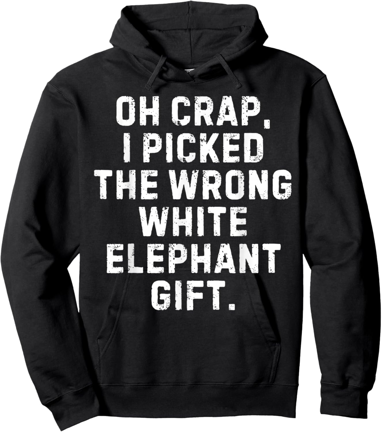 I Picked The Wrong White Elephant Gift Exchange Christmas Hoodie - Hoodie | Black