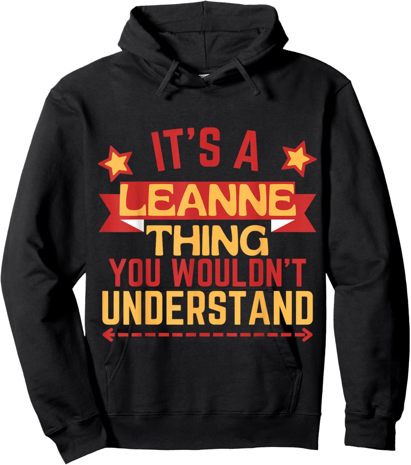 Leanne Name Funny Gift Leanne Hoodie - Hoodie | Black