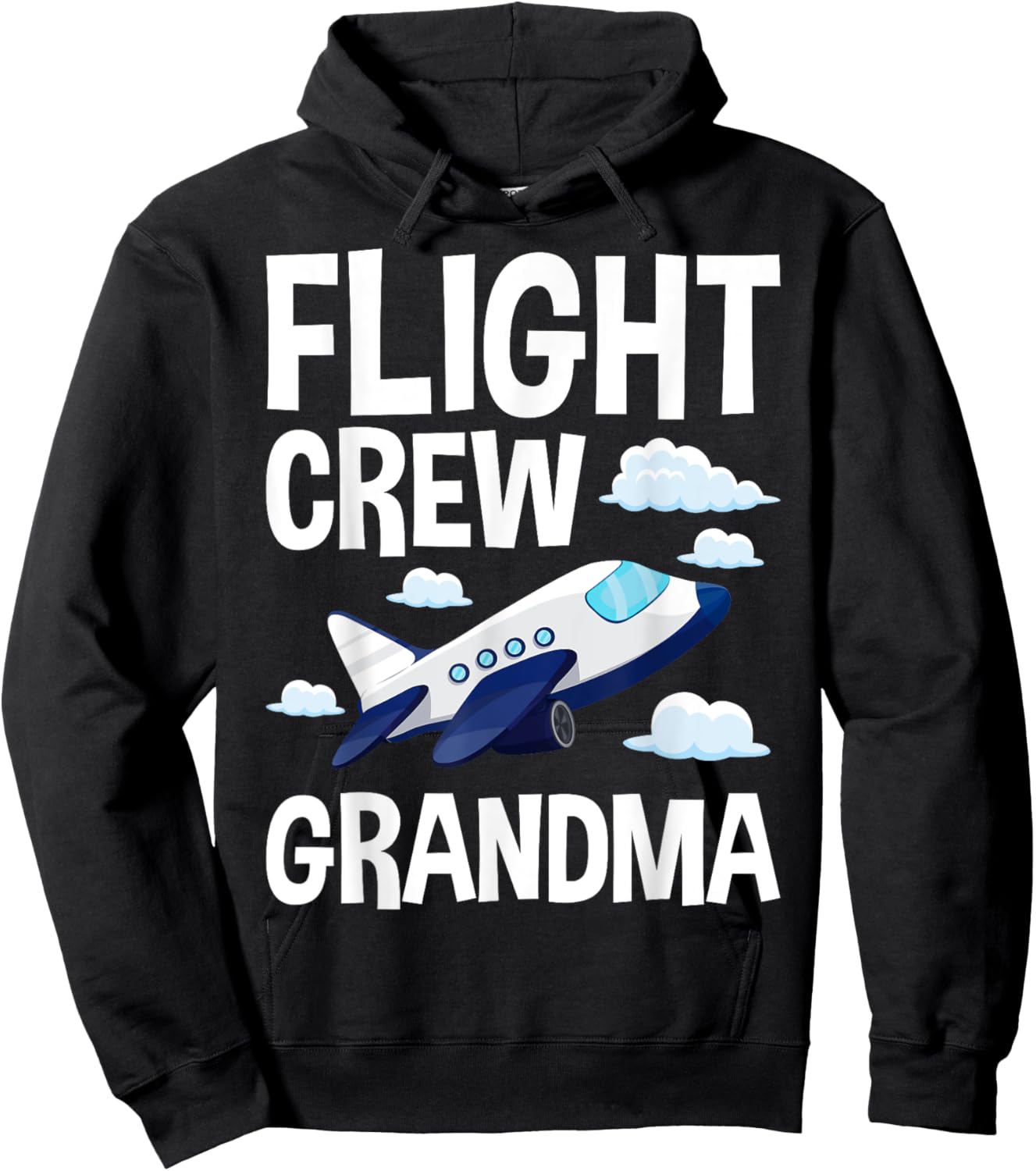 Flight Crew Airplane 1st Birthday Grandma Airplane Family Hoodie - Hoodie | Black