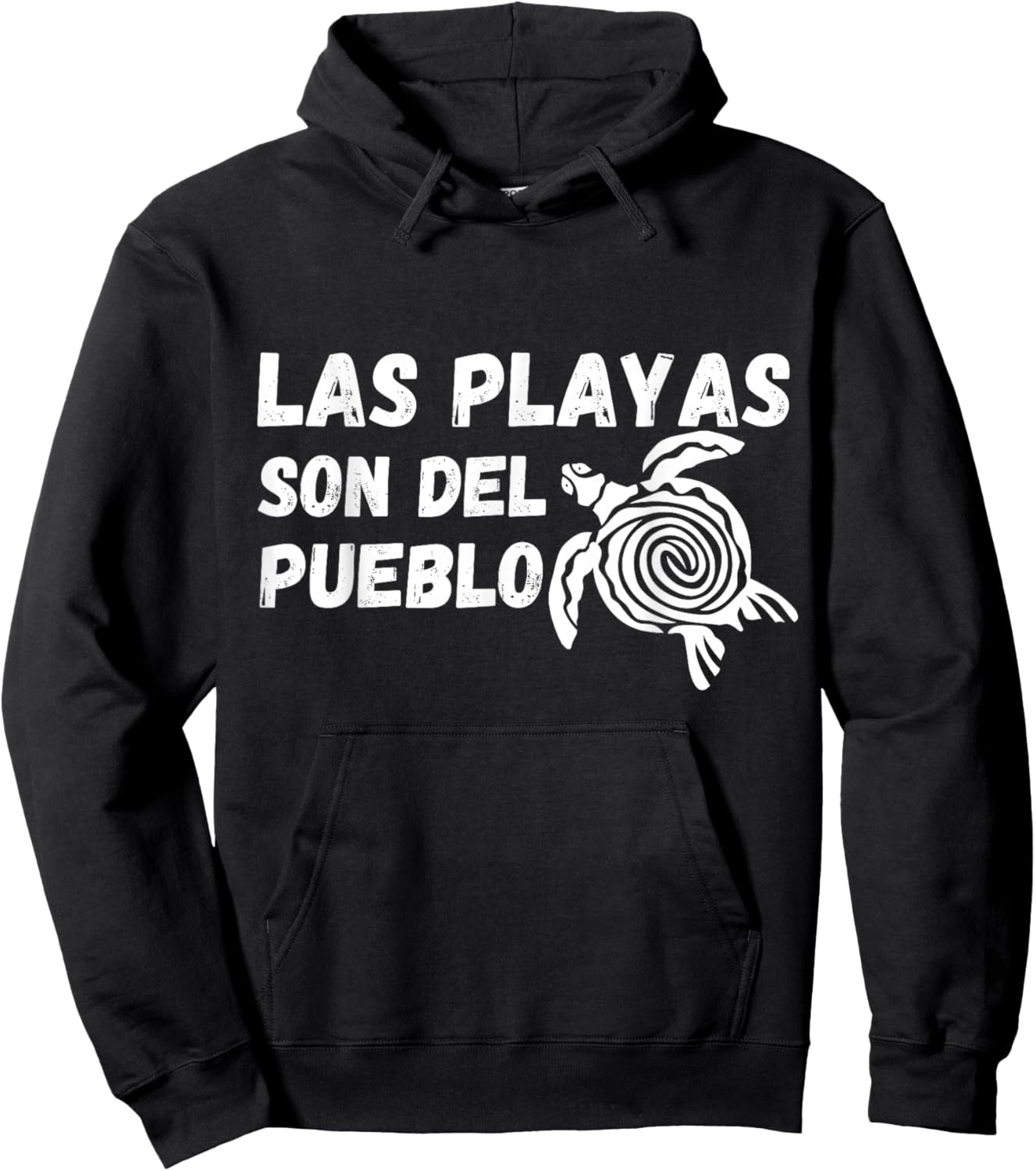 Las Playas Son Del Pueblo Save The Beach Puerto Rico Turtle Hoodie - Hoodie | Black