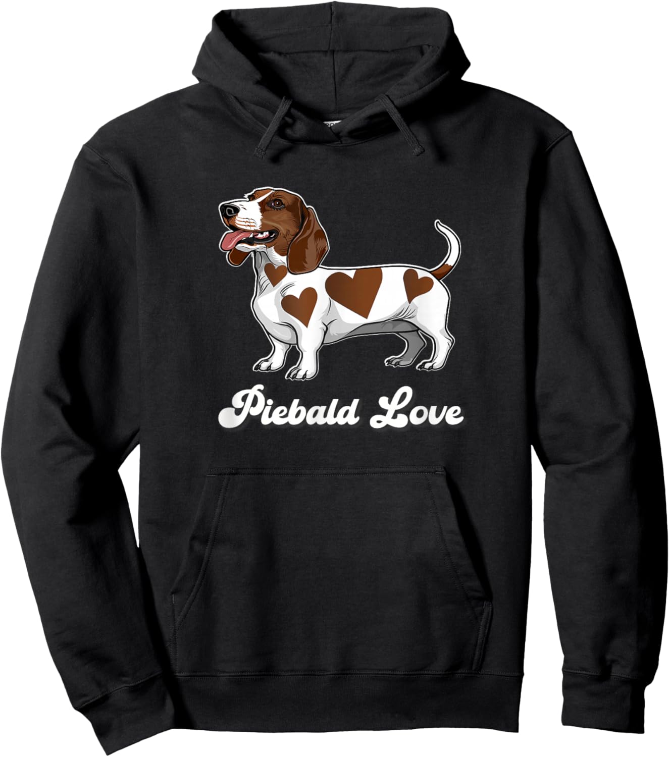 Kids Girls Cute Funny Love Brown Piebald Lover Hoodie - Hoodie | Black