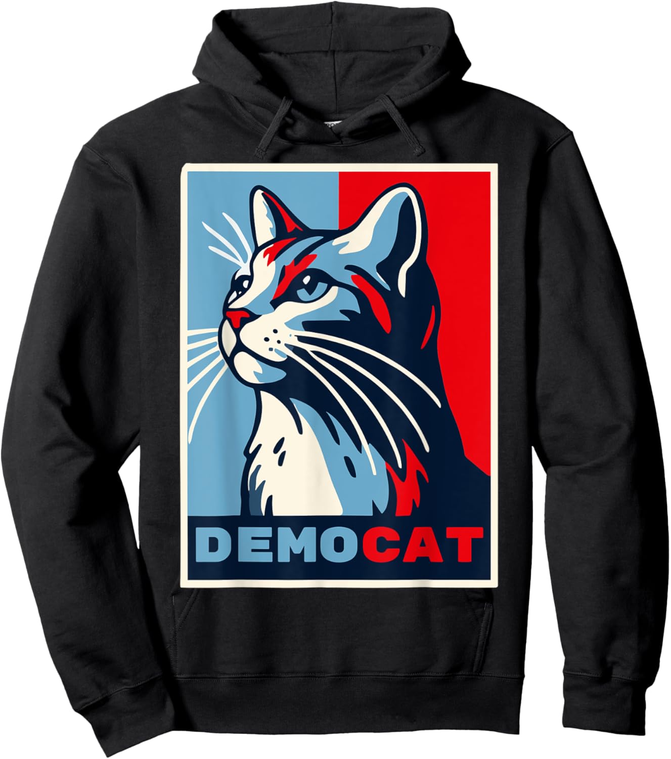 Democat Funny Democrat Party Political LIberal Feminist Joke Men Women Hoodie - Hoodie | Black