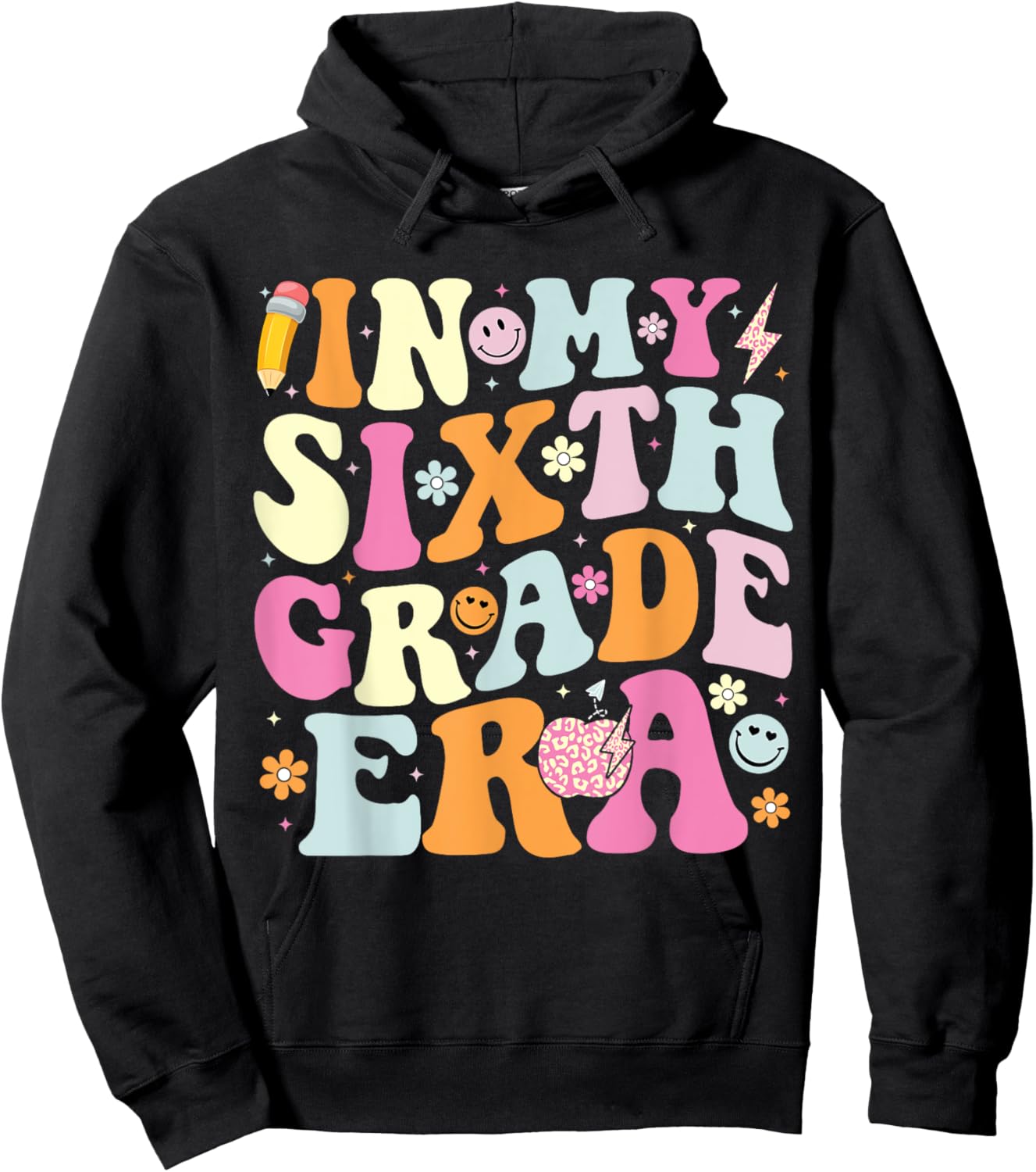 In My Sixth Grade Era Cool 6th Grade Teacher Back to School Hoodie - Hoodie | Black