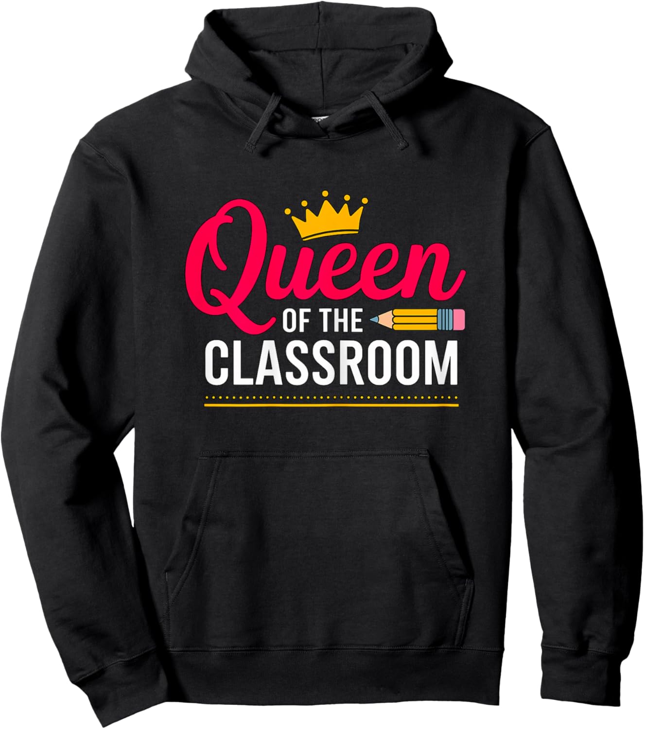Queen of the Classroom Teacher Hoodie - Hoodie | Black