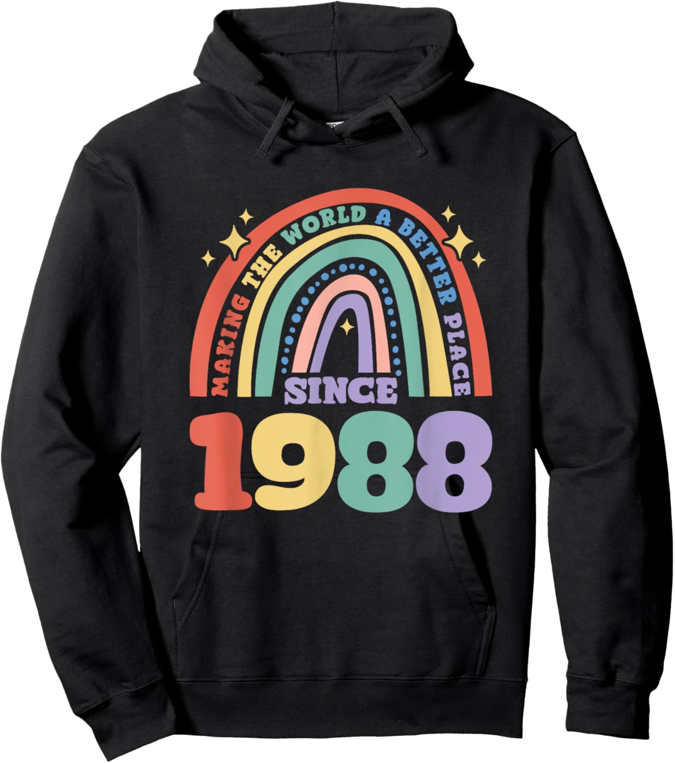 Making the world a better place since 1988, 1988 Birthday Hoodie - Hoodie | Black