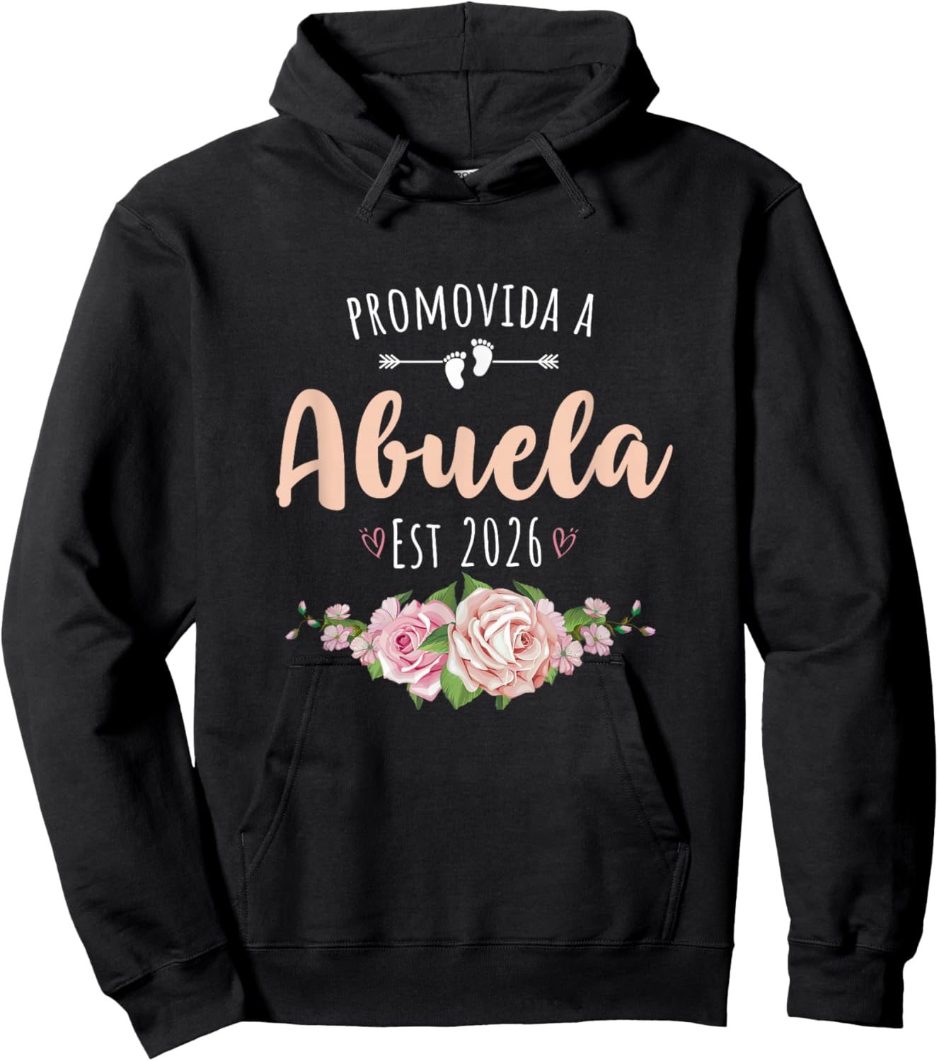 Promovida A Abuela 2026 Spanish Pregnancy announcement Hoodie - Hoodie | Black
