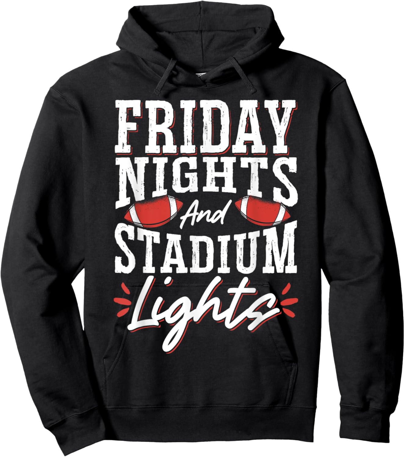 Friday Nights And Stadium Lights Hoodie - Hoodie | Black
