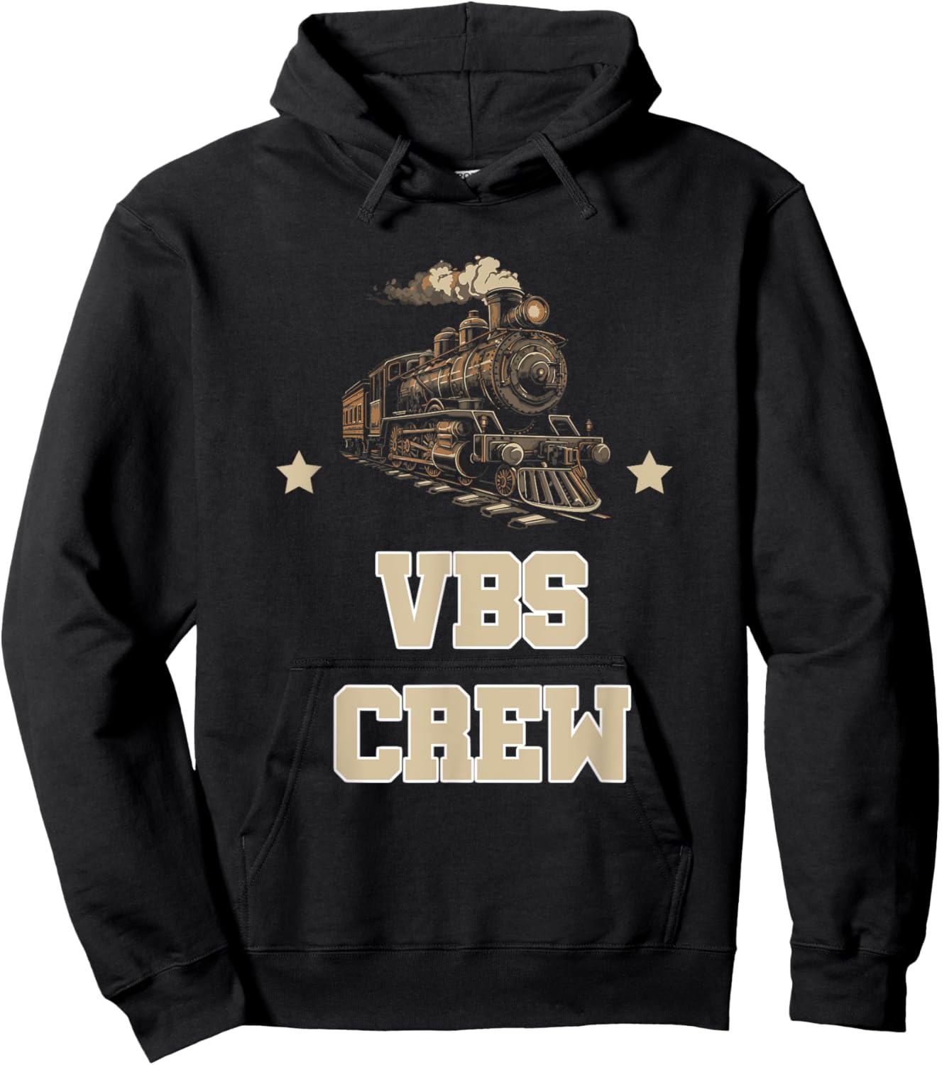 I Love VBS 2025 Vacation Bible School Railroad VBS Team Hoodie - Hoodie | Black