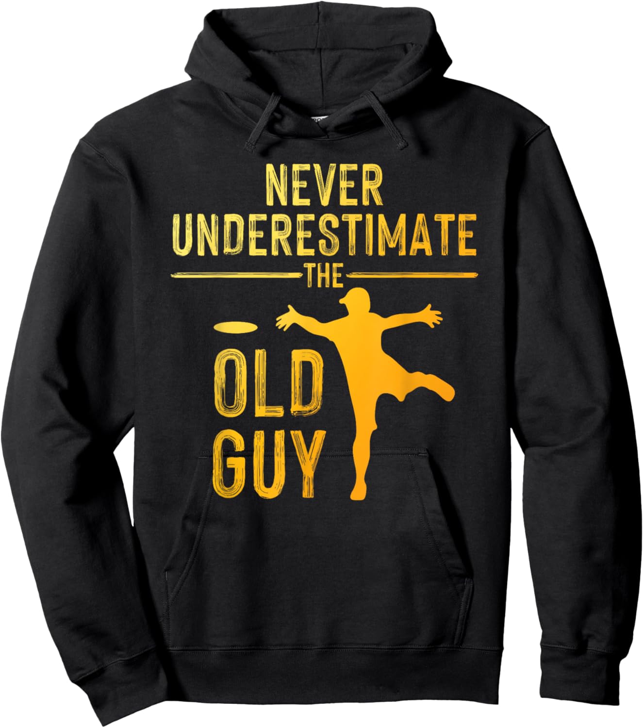 Disc Golf Art Grandpa Disc Golfer Disc Golf Player Hoodie - Hoodie | Black