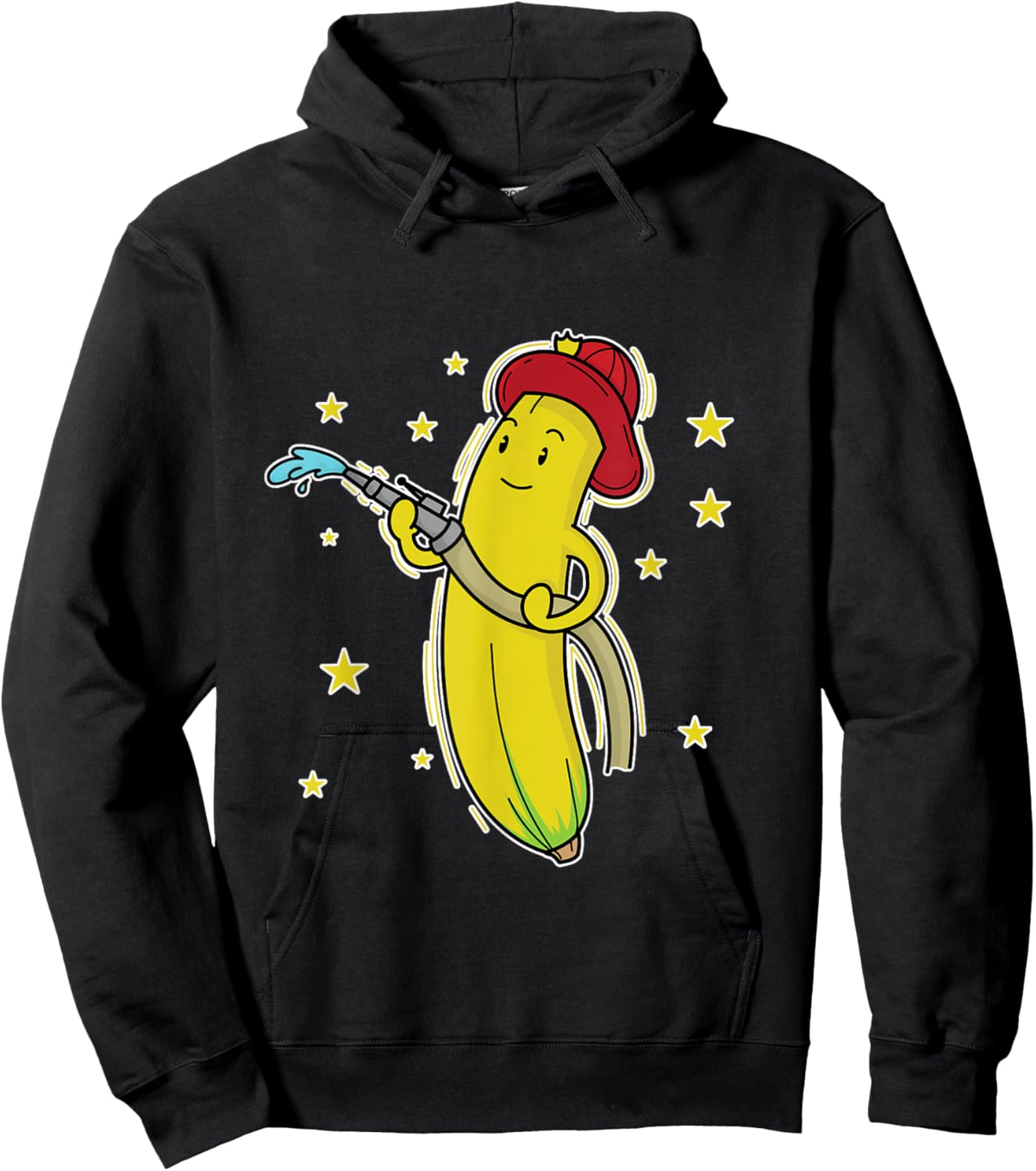 Fire Fighter Banana Hoodie - Hoodie | Black