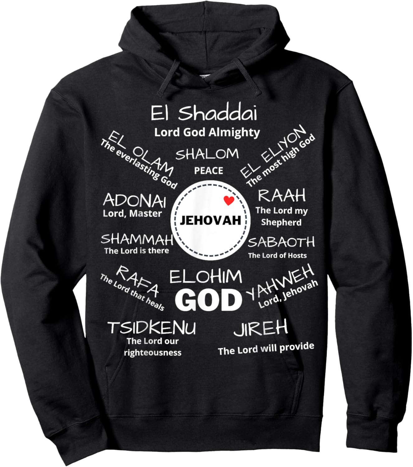 Jehovah Hoodie - Hoodie | Black