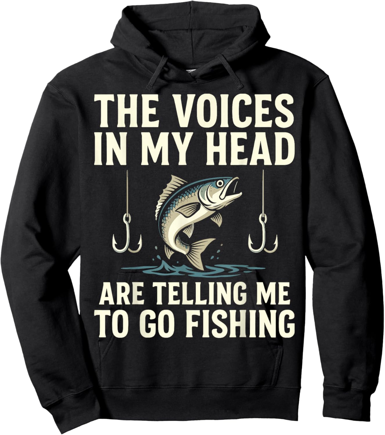 The Voices in My Head are Telling Me to Go Fishing Hoodie - Hoodie | Black