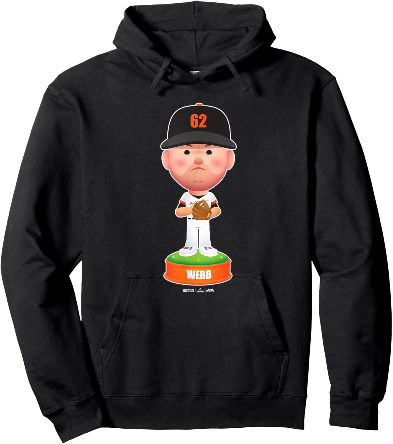 Logan Webb San Francisco Baseball Bobblehead MLBPA Hoodie - Hoodie | Black