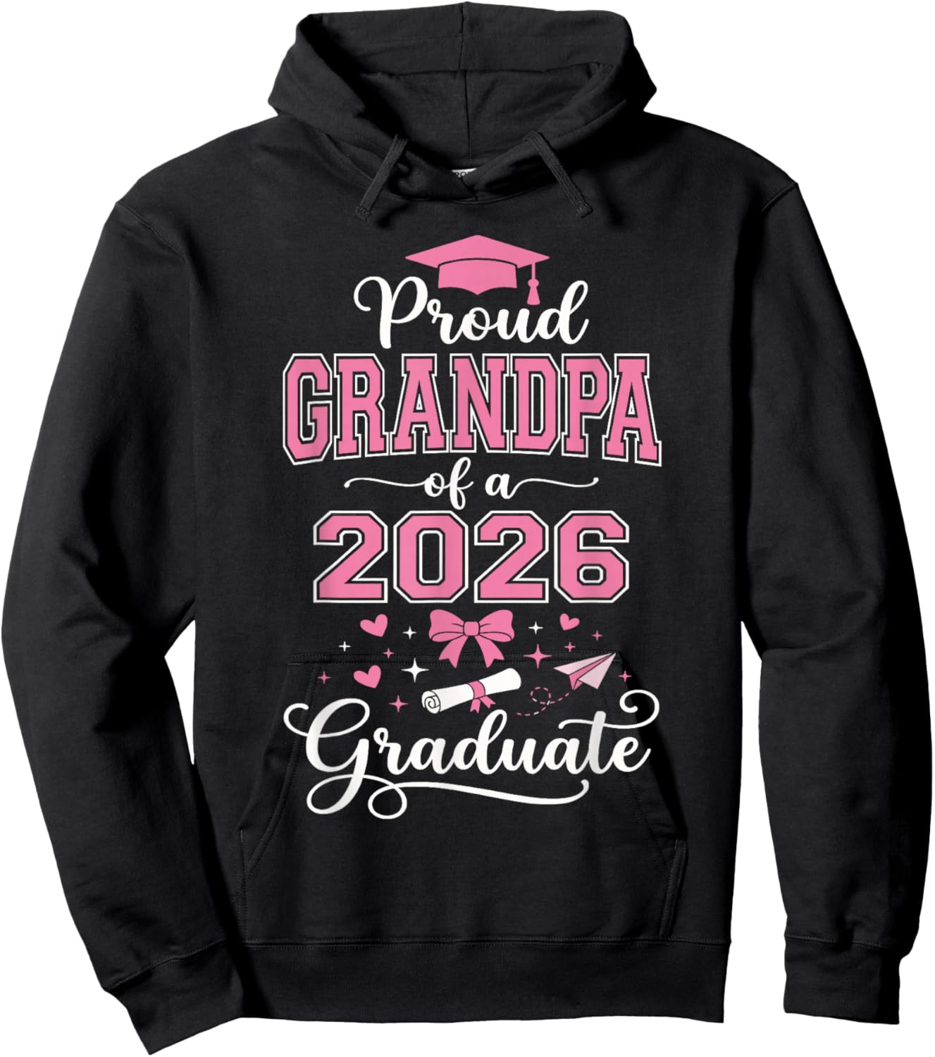 Graduation Grandpa Shirt, Proud Grandpa of A 2026 Graduate Hoodie - Hoodie | Black