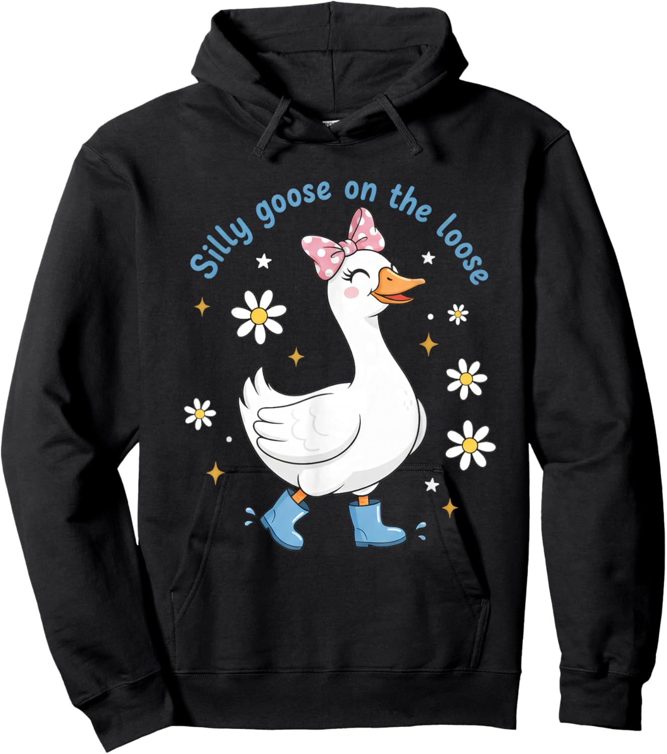 Silly Goose On The Loose Funny Goose Humor for Animal Lovers Hoodie - Hoodie | Black