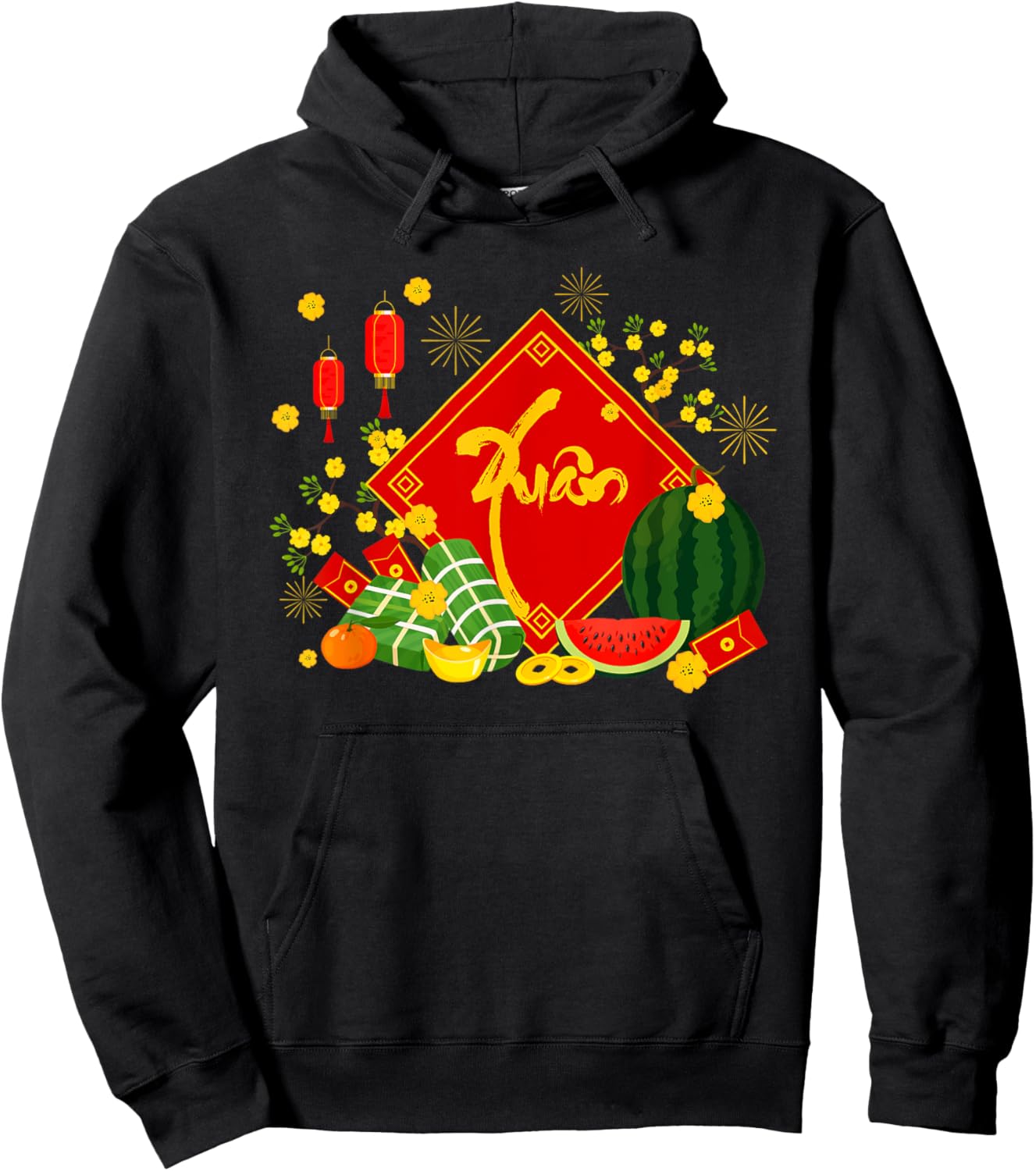 Happy Vietnamese Lunar New Year Xuan Spring Tet Holiday Hoodie - Hoodie | Black