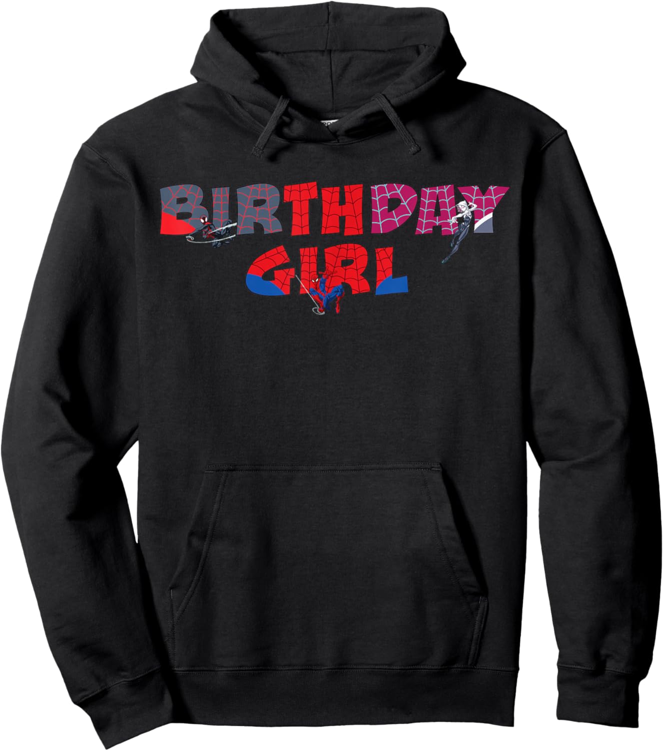 Marvel Spider-Man Birthday Girl Team Spidey Party Hoodie - Hoodie | Black