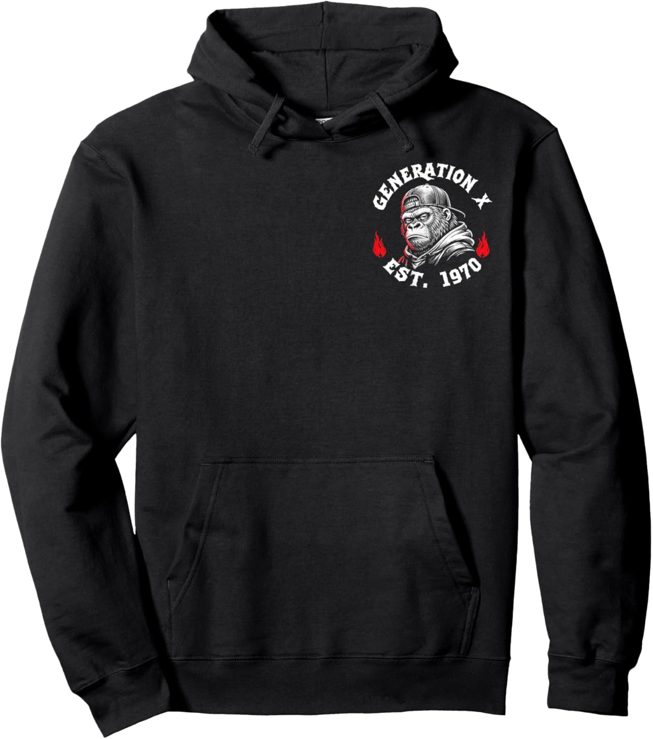 (2 Sided) Gen X EST 1970 There's A 99% Chance I Don't Care Hoodie - Hoodie | Black