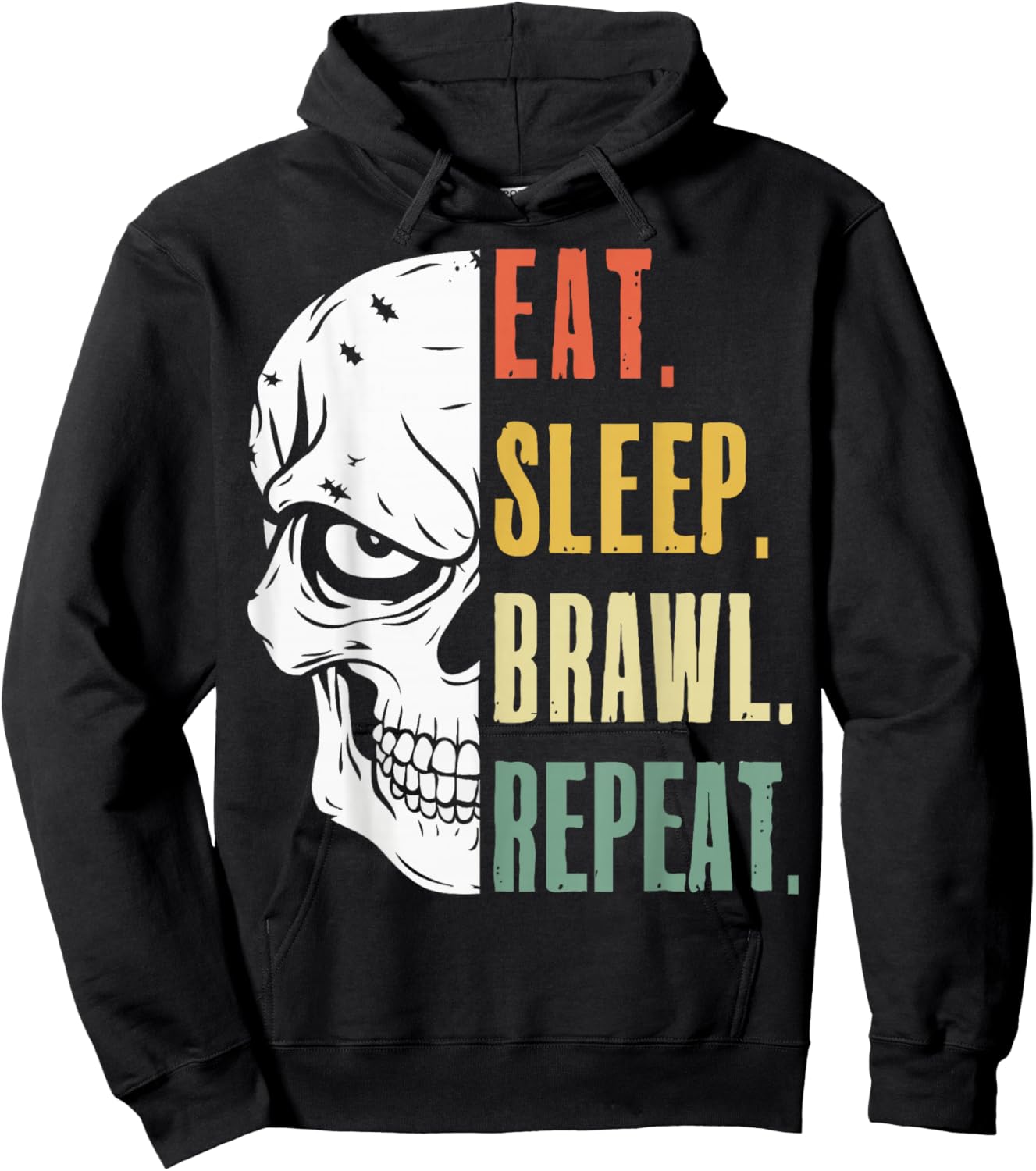 Eat Sleep Brawl Repeat Funny Video Gamer Gaming Hoodie - Hoodie | Black