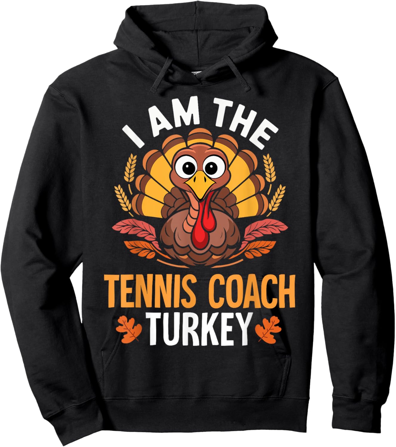 Thanksgiving I'm The Tennis Coach Turkey Matching Hoodie - Hoodie | Black