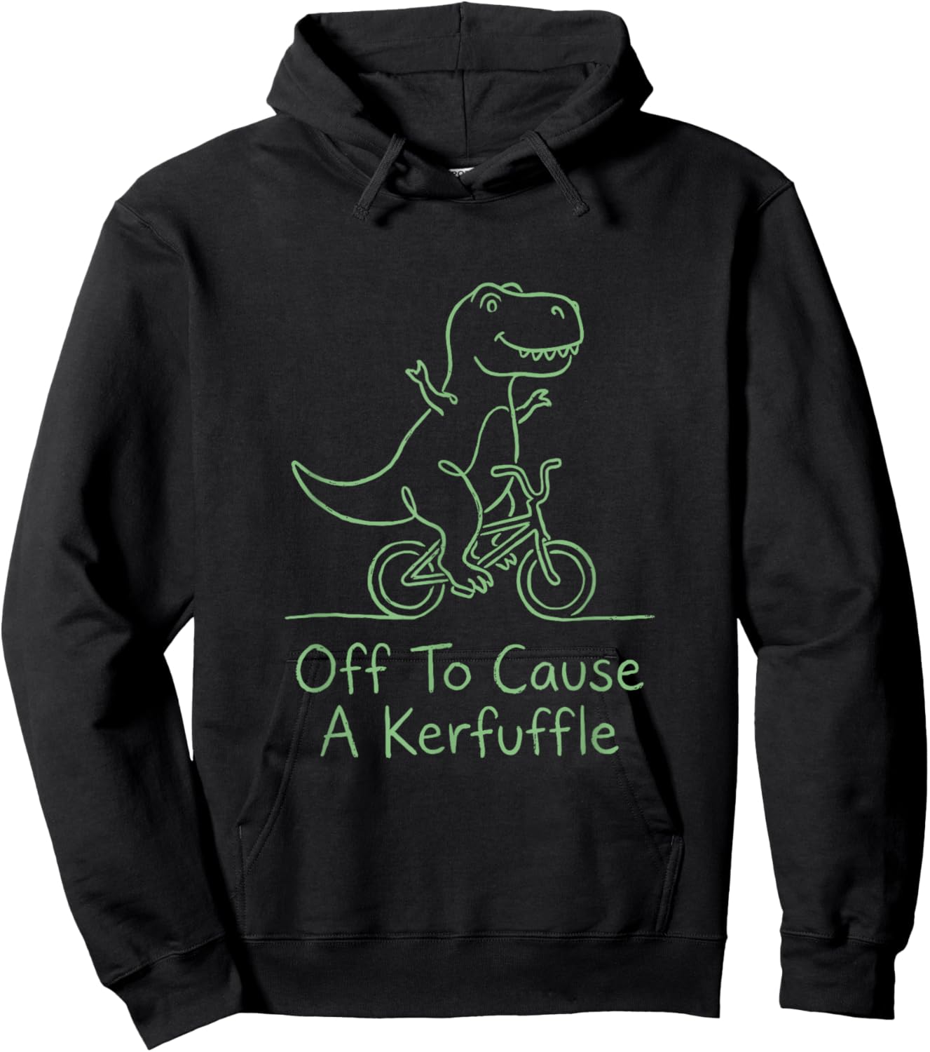 Off to Cause A Kerfuffle Dinosaur Hoodie - Hoodie | Black