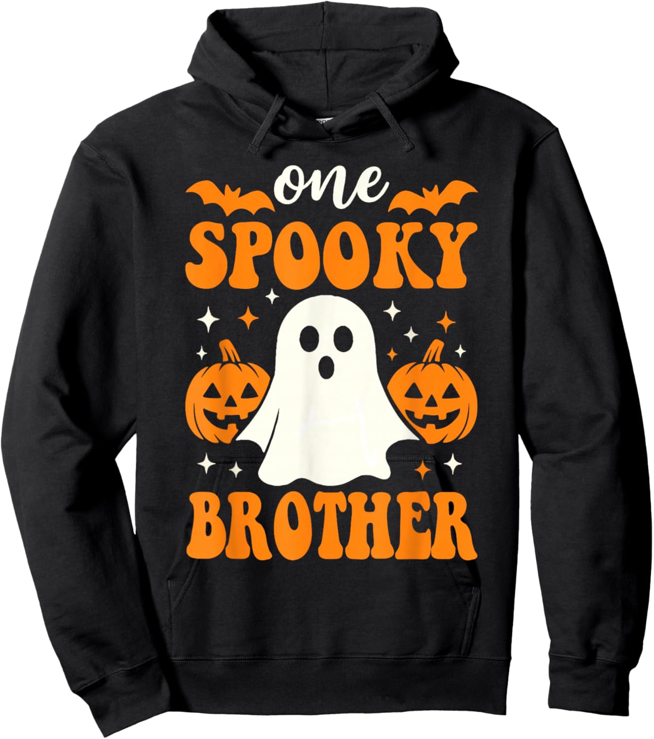 One Spooky Brother Matching Family Halloween Costumes Hoodie - Hoodie | Black