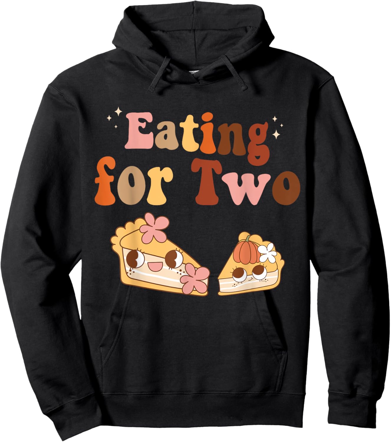 Eating for Two Pie Fall Pregnancy Announcement Women Hoodie - Hoodie | Black