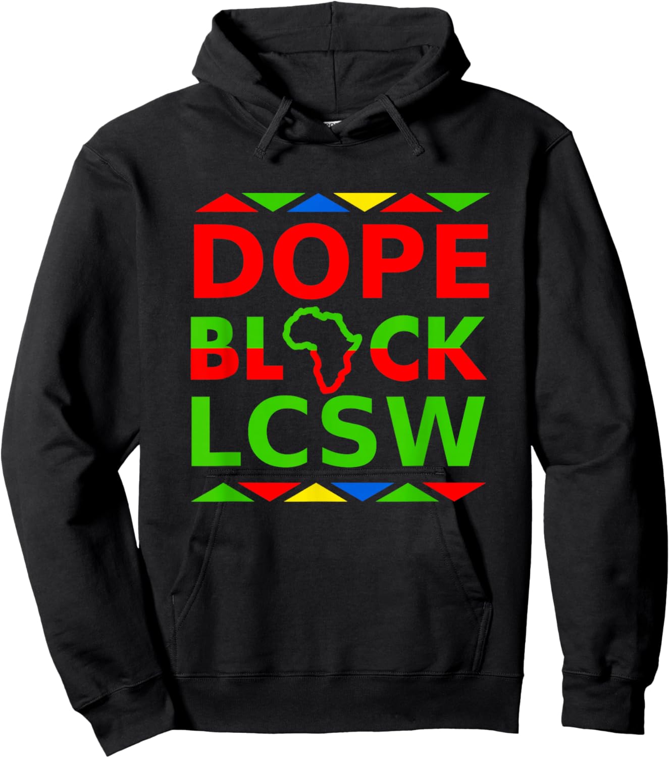 Dope Black LCSW Proud Black Licensed Clinical Social Worker Hoodie - Hoodie | Black