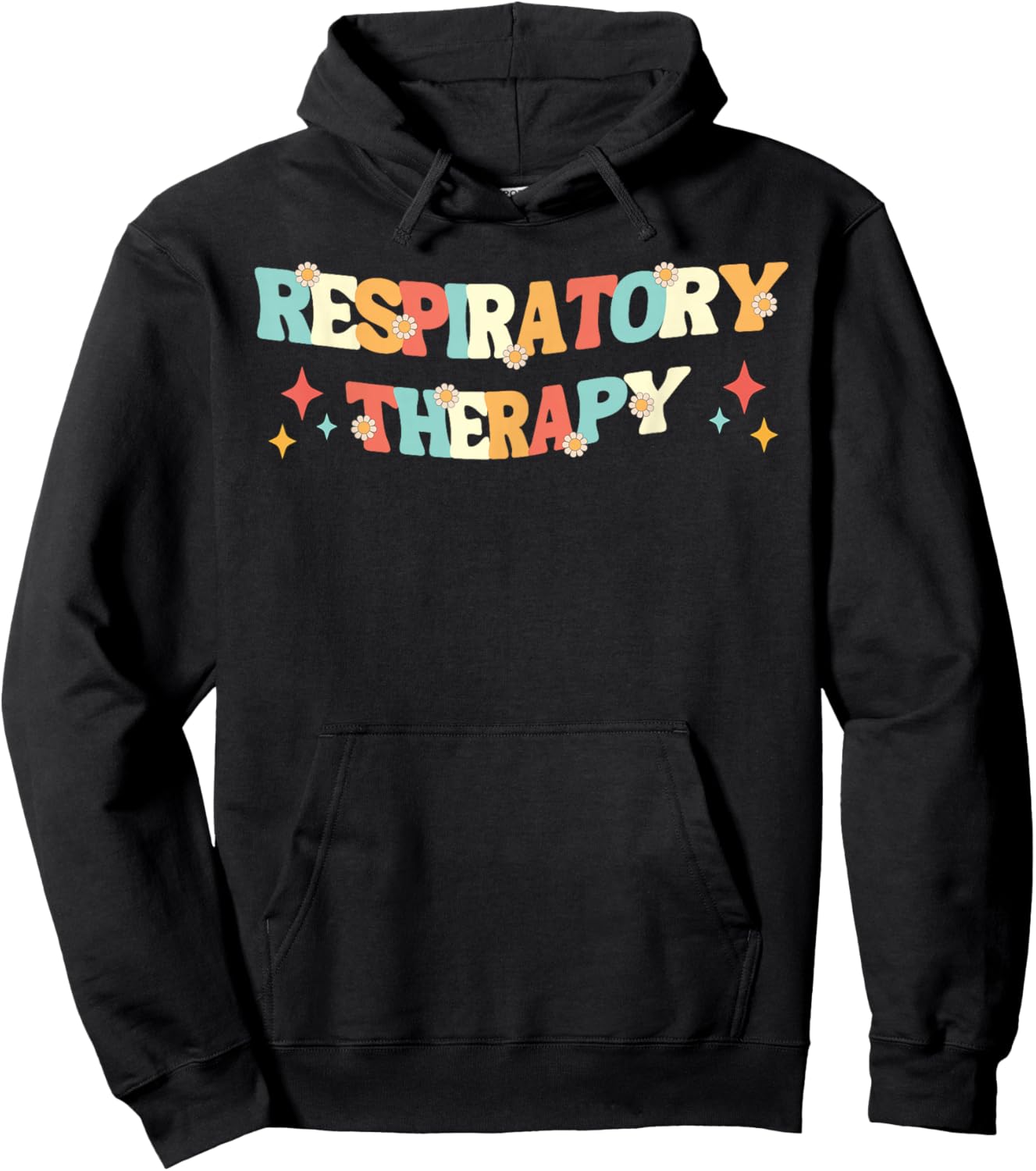 Respiratory Therapy Respiratory Therapist Retro Groovy Hoodie - Hoodie | Black