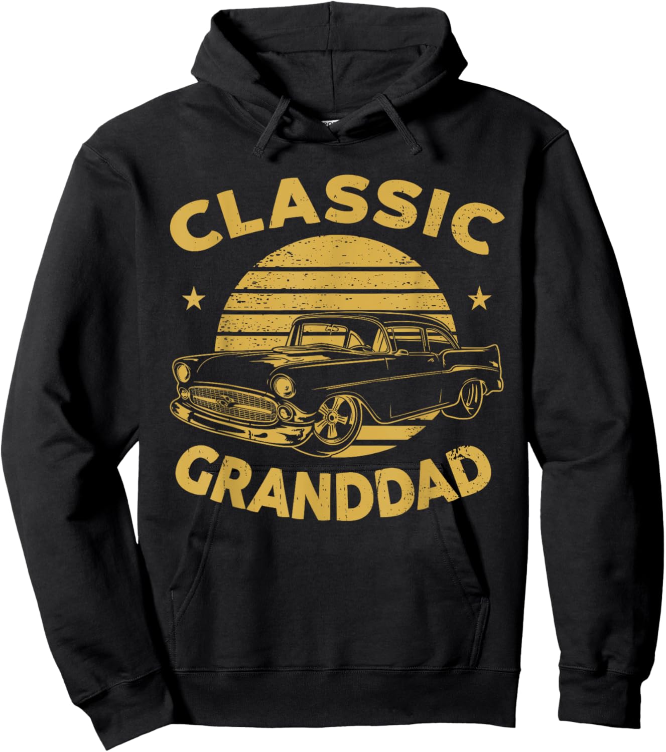 Granddad Vintage Retro Classic Funny Car Lover Enthusiast Hoodie - Hoodie | Black