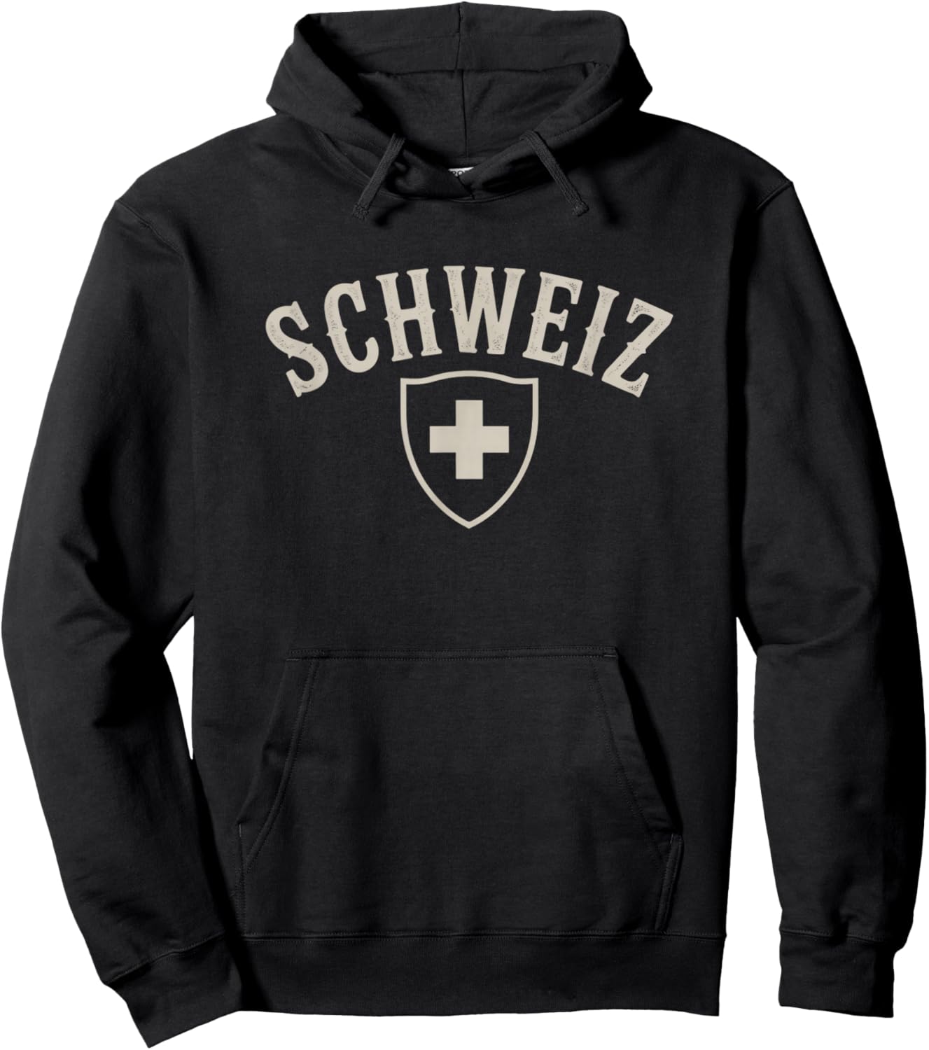 Schweiz Vintage Shield Swiss Heritage Pride Hoodie - Hoodie | Black