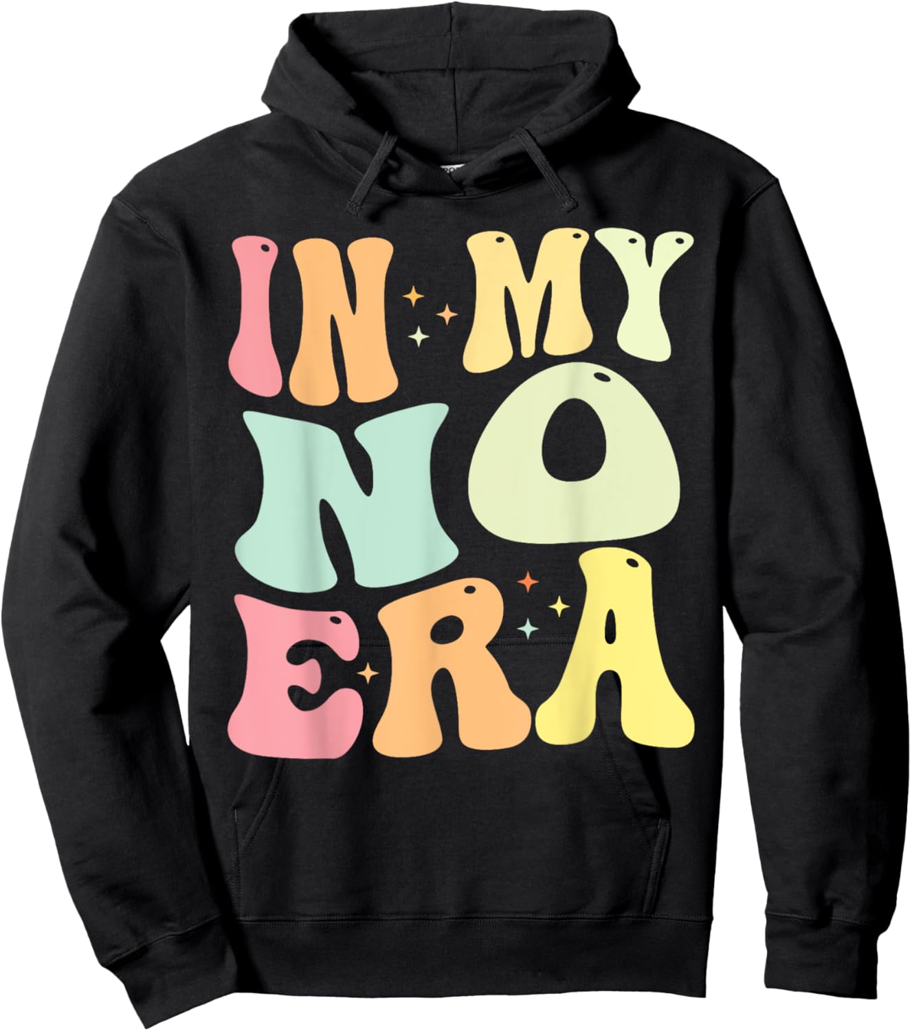 In My No Era Bad Kid Groovy Funny Toddler Kid Life Hoodie - Hoodie | Black