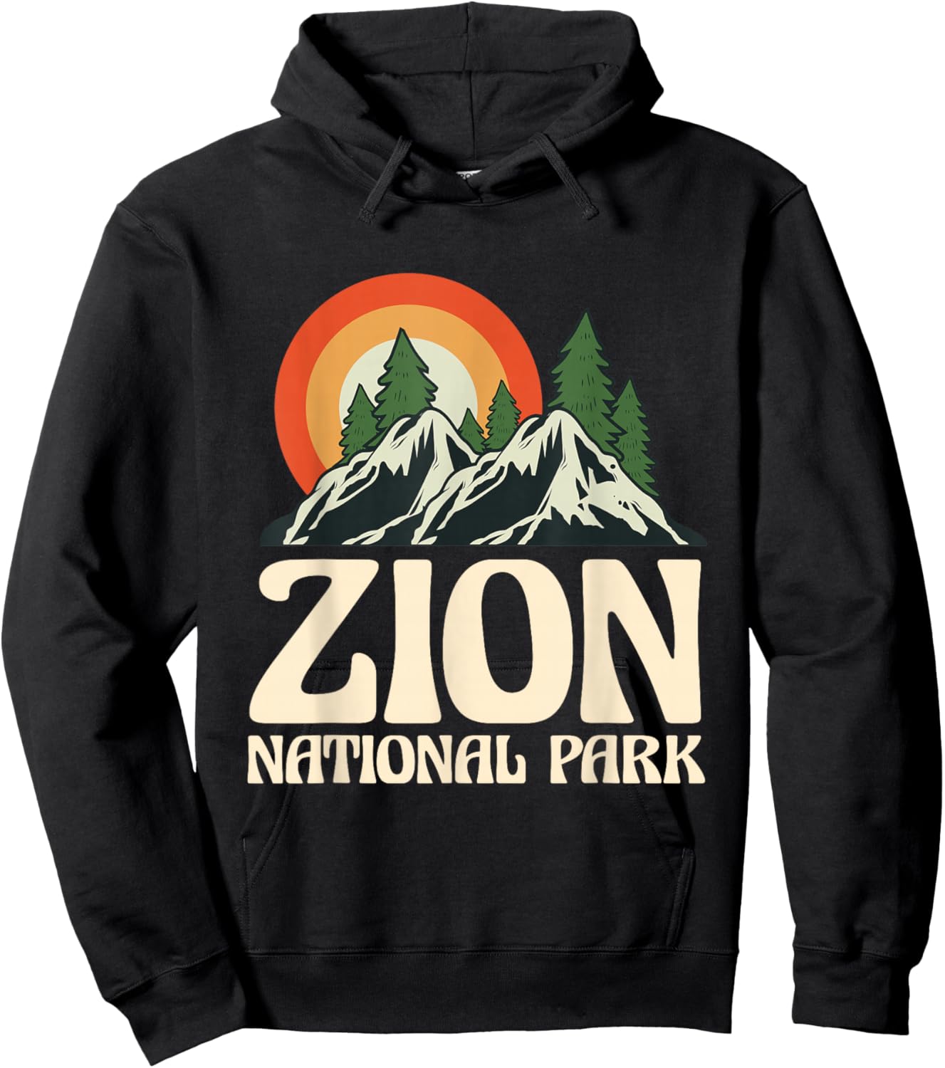 Zion National Park Souvenir Outdoors Hiking Hoodie - Hoodie | Black