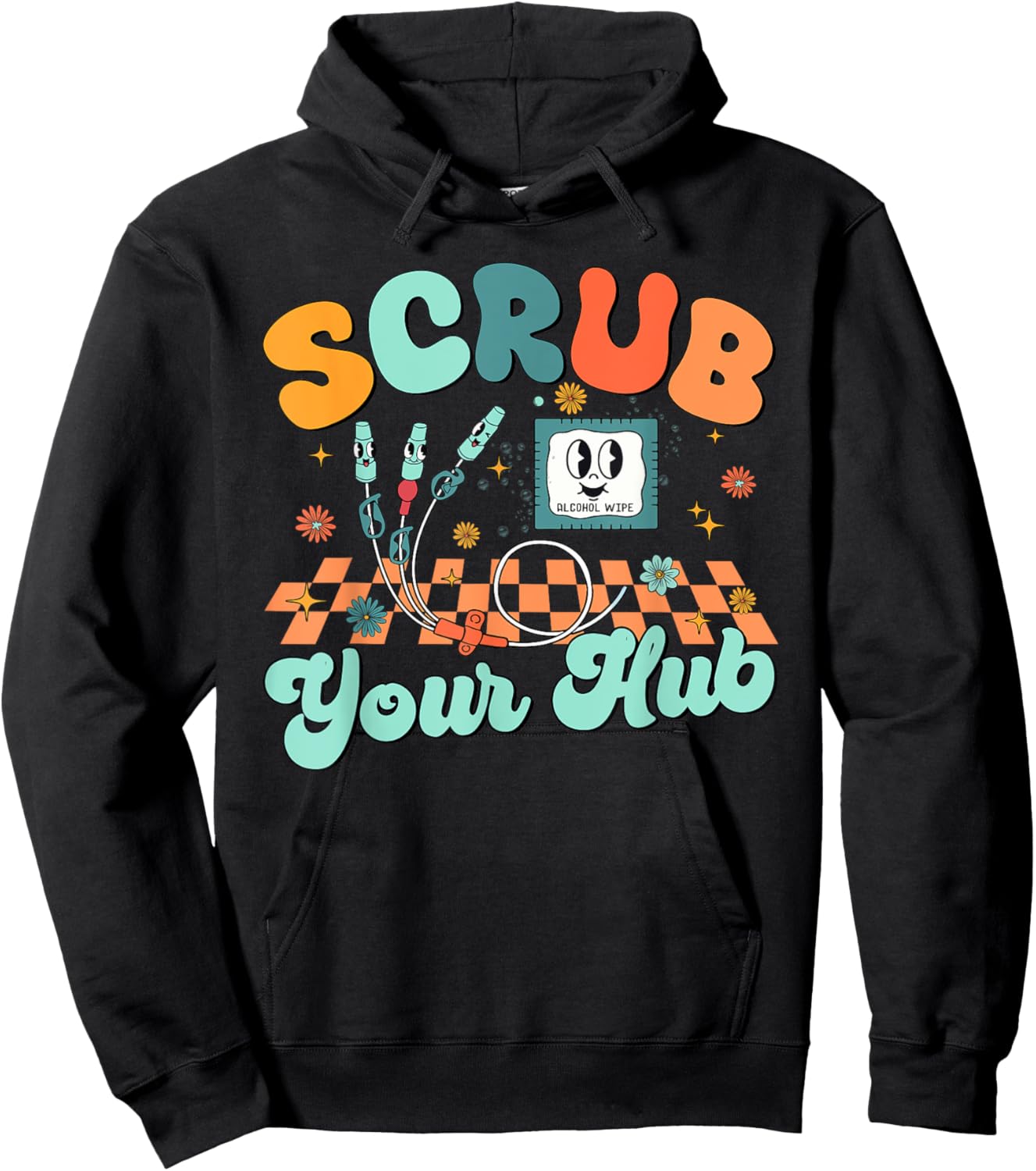 Scrub Your Hub Funny ER Nurse Clinical Preceptor Instructor Hoodie - Hoodie | Black