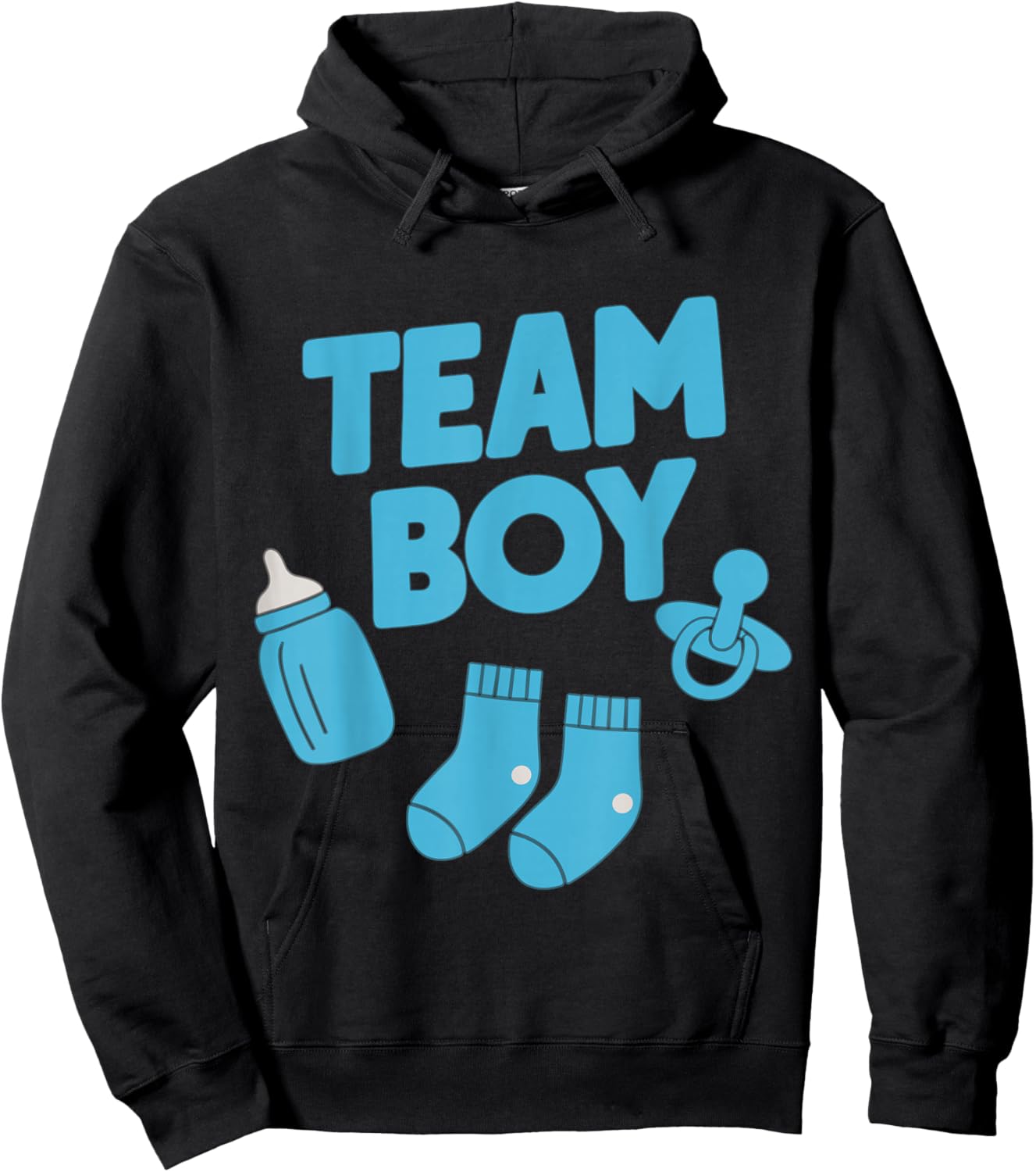 Gender Reveal Party Team Boy Hoodie - Hoodie | Black