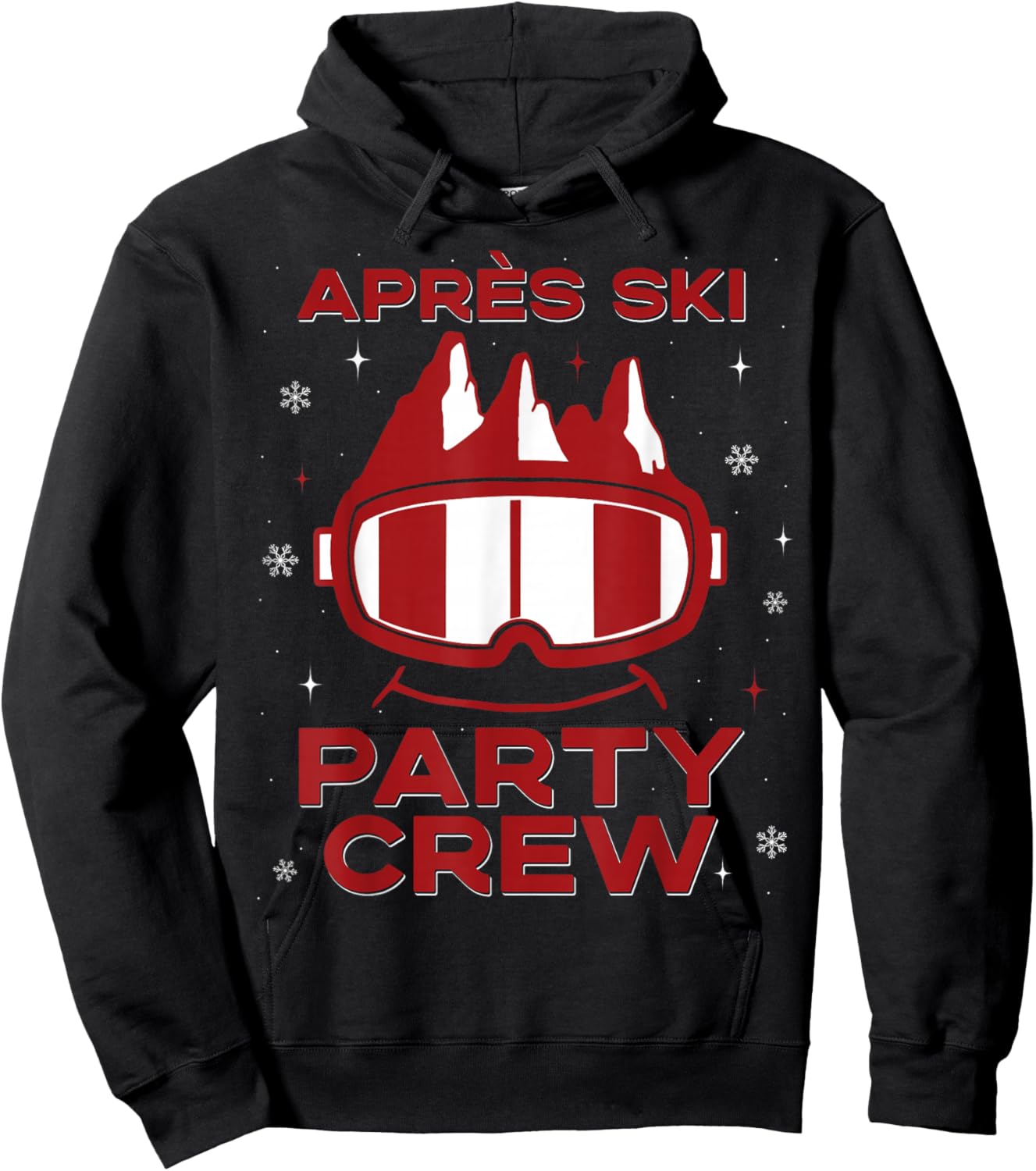 Apres Ski Mask with Funny Quote for Winter Sports Hoodie - Hoodie | Black