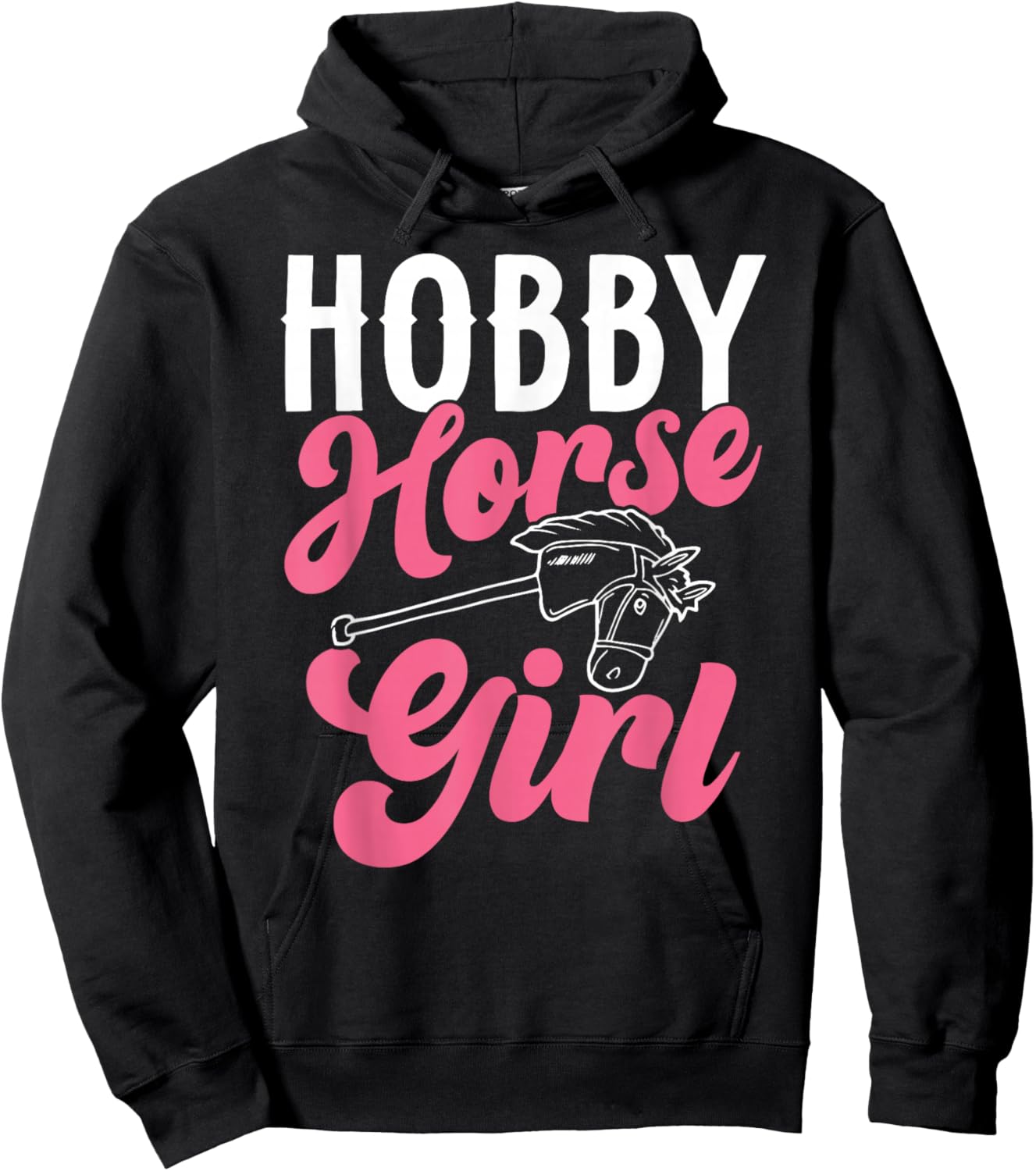 Funny Hobby Horsing Cute Hobby Horse for Girls Hoodie - Hoodie | Black