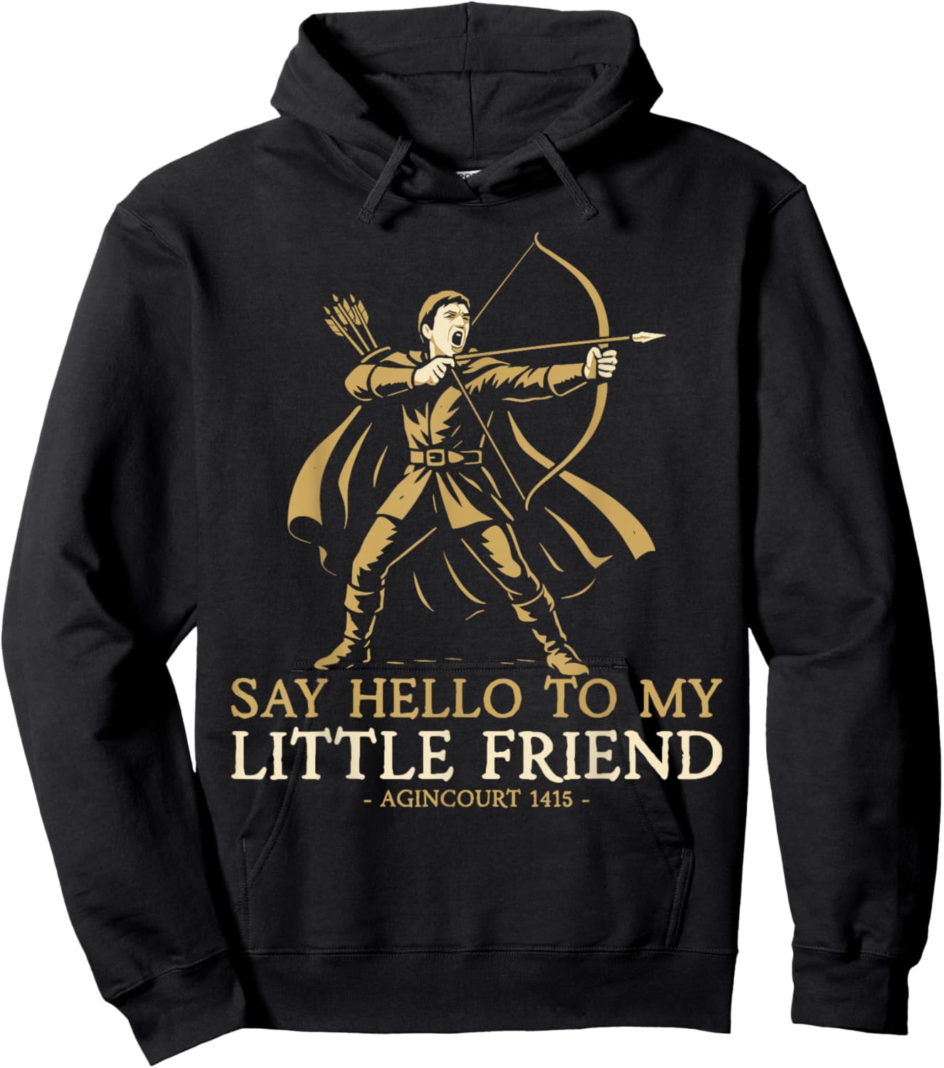Funny Medieval British History Buff Battle of Agincourt Hoodie - Hoodie | Black